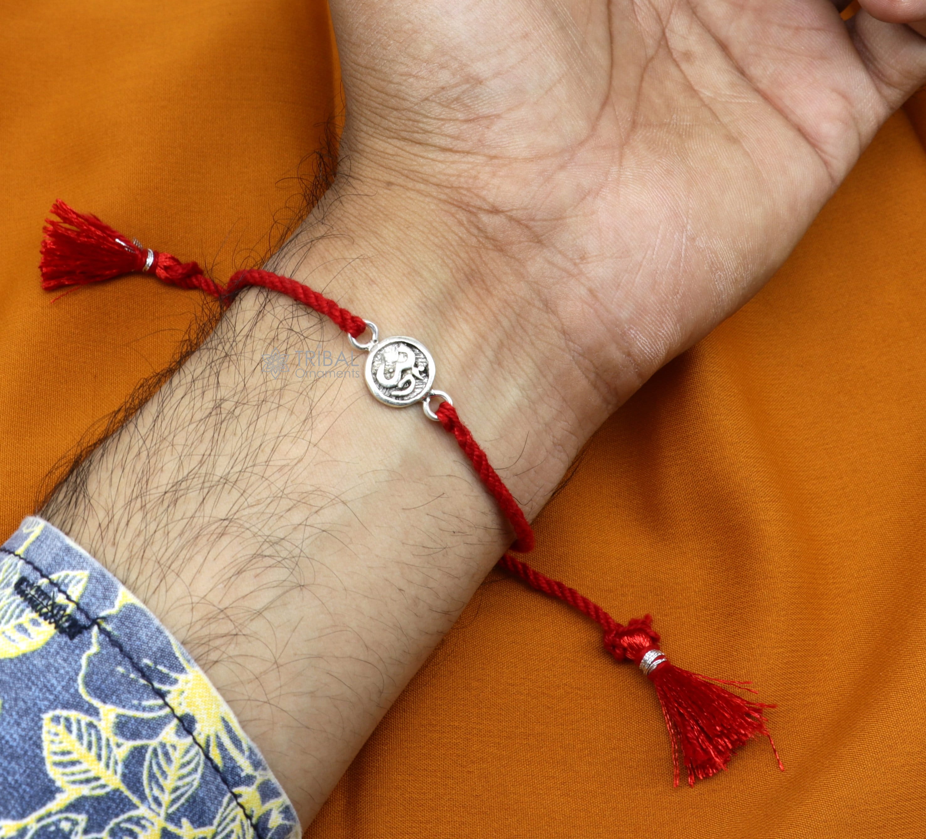 Buy AUMKAARA Ik onkar (God is One) Silver Symbol Gents Gift Bracelet  Religious Symbol_Sikh Symbol at Amazon.in