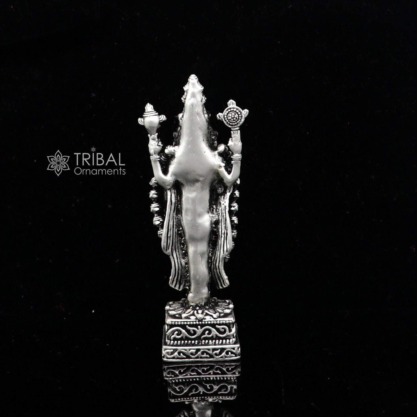 3" 925 sterling silver stylish divine venkateswara swamy idol tirupati balaji statue sculpture figurine amazing crafted statue gift art657 - TRIBAL ORNAMENTS