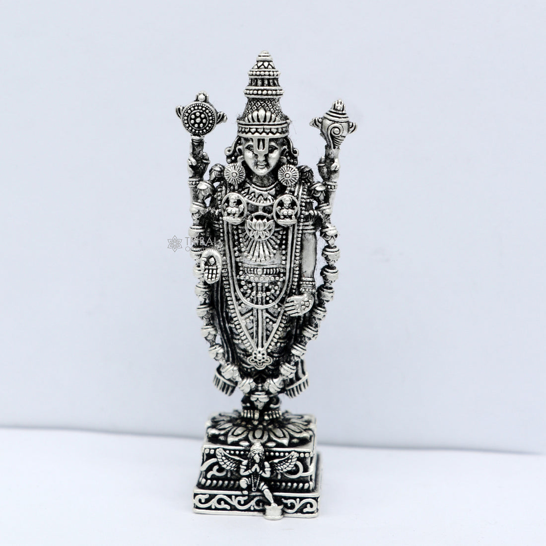 3" 925 sterling silver stylish divine venkateswara swamy idol tirupati balaji statue sculpture figurine amazing crafted statue gift art657 - TRIBAL ORNAMENTS