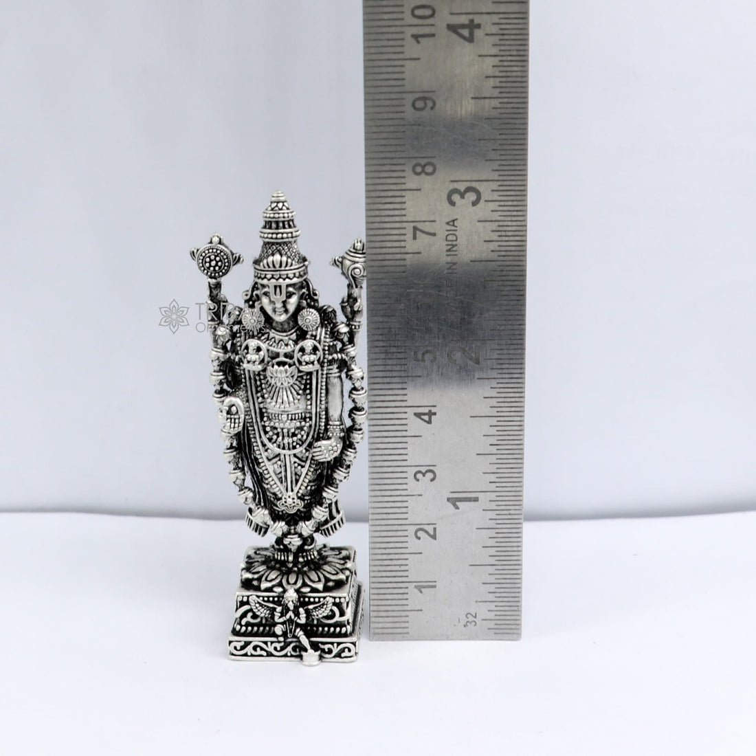 3" 925 sterling silver stylish divine venkateswara swamy idol tirupati balaji statue sculpture figurine amazing crafted statue gift art657 - TRIBAL ORNAMENTS