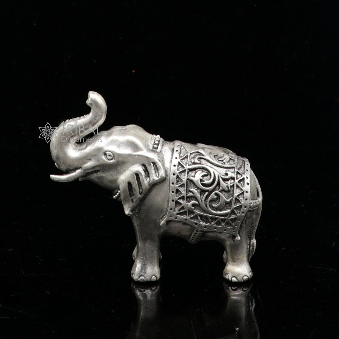 Divine 925 Sterling silver Divine Elephant statues, puja articles figurines, best silver article for your homes wealth and prosperity art660 - TRIBAL ORNAMENTS