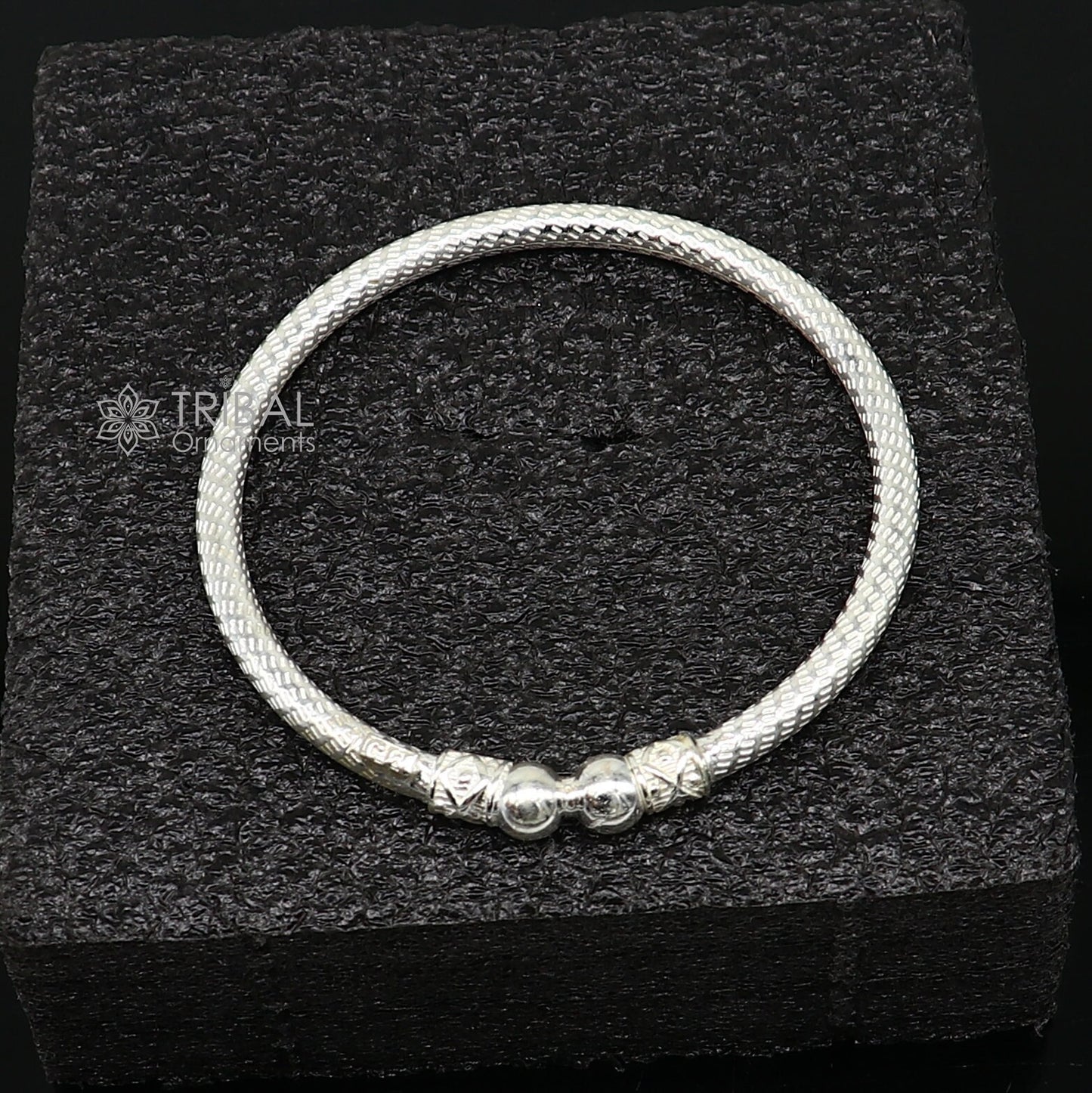925 sterling silver plain shiny bright bangle bracelet kada, excellent personalized gifting stylish fancy bangle men's or girls nba380 - TRIBAL ORNAMENTS