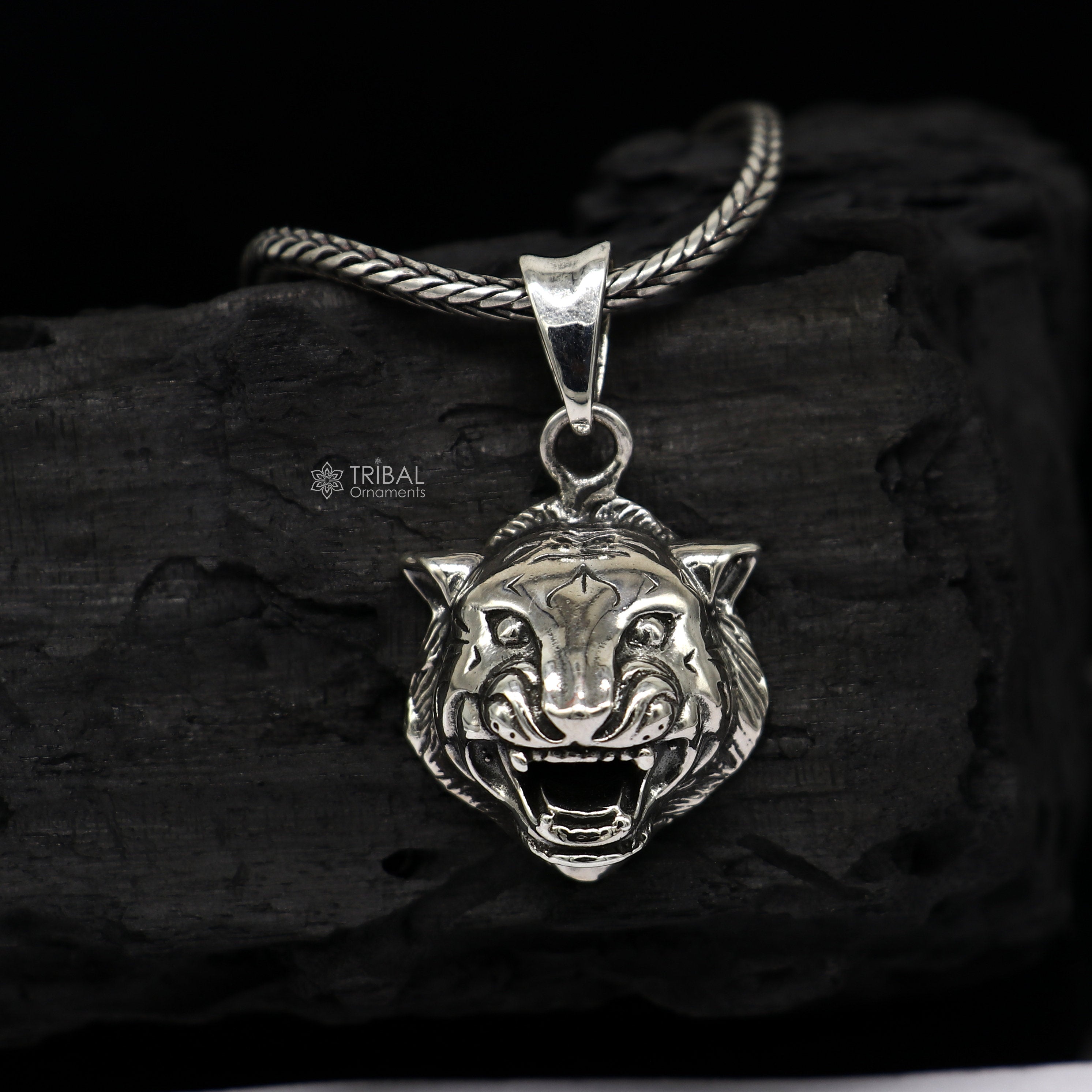 Face of Lion factory charm Pendant 925 Sterling Silver