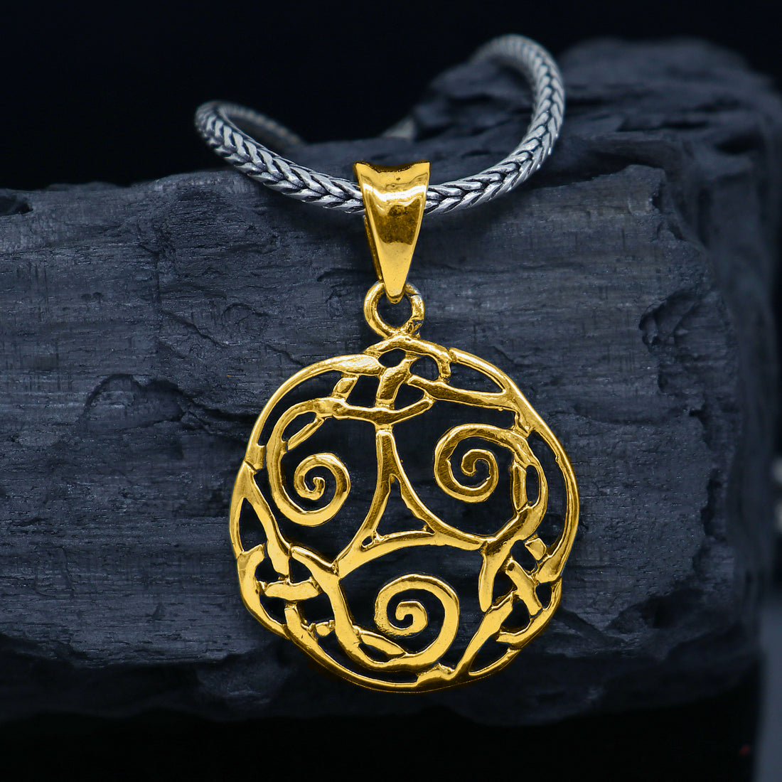 925 sterling silver Triskelion CELTIC pendant, excellent high quality pendant silver necklace locket nsp708 - TRIBAL ORNAMENTS