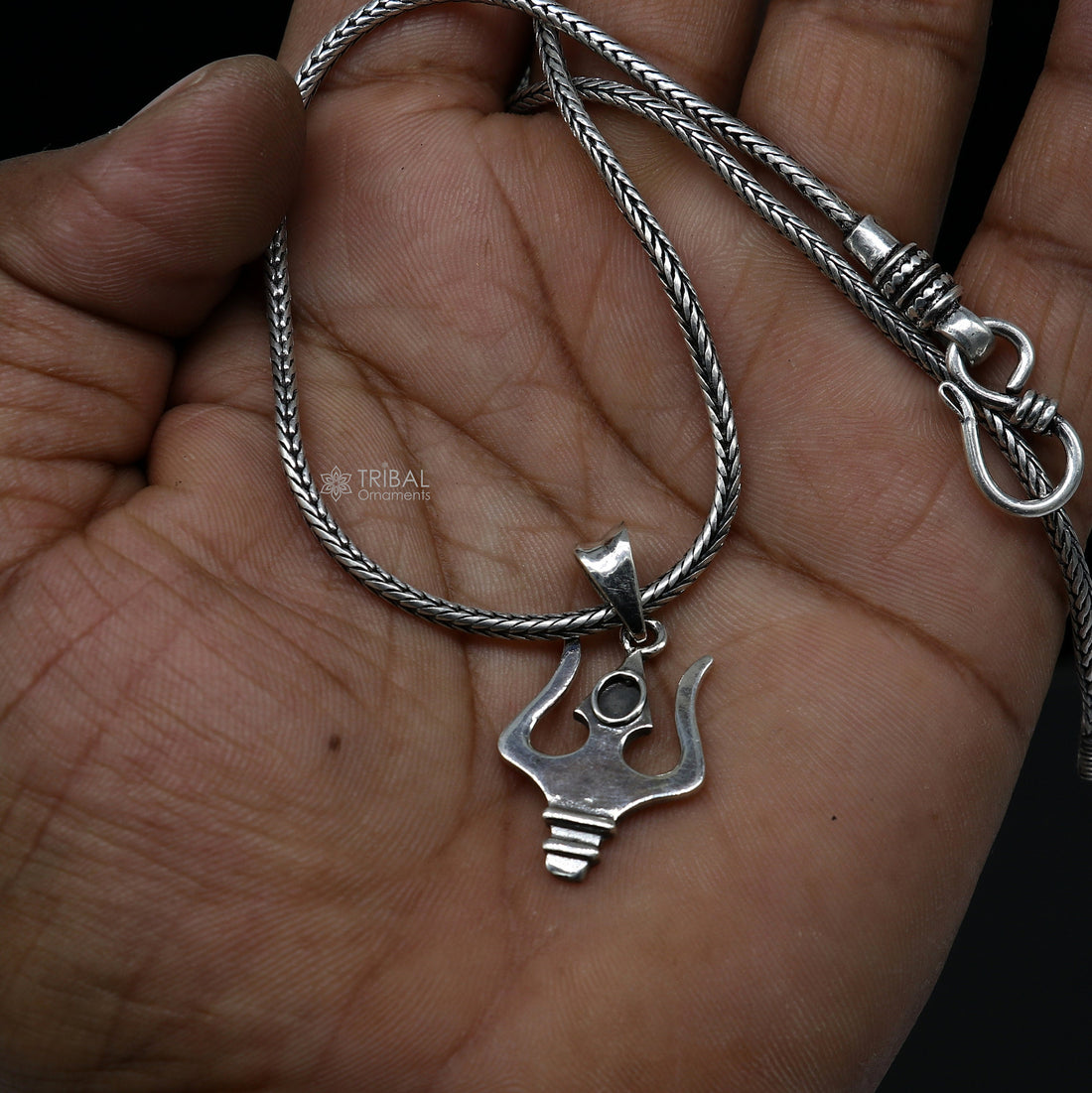 925 sterling silver lord SHIVA TRIDENT/ TRISHOOL tishul pendant , best gifting delicate necklace pendant nsp709 - TRIBAL ORNAMENTS