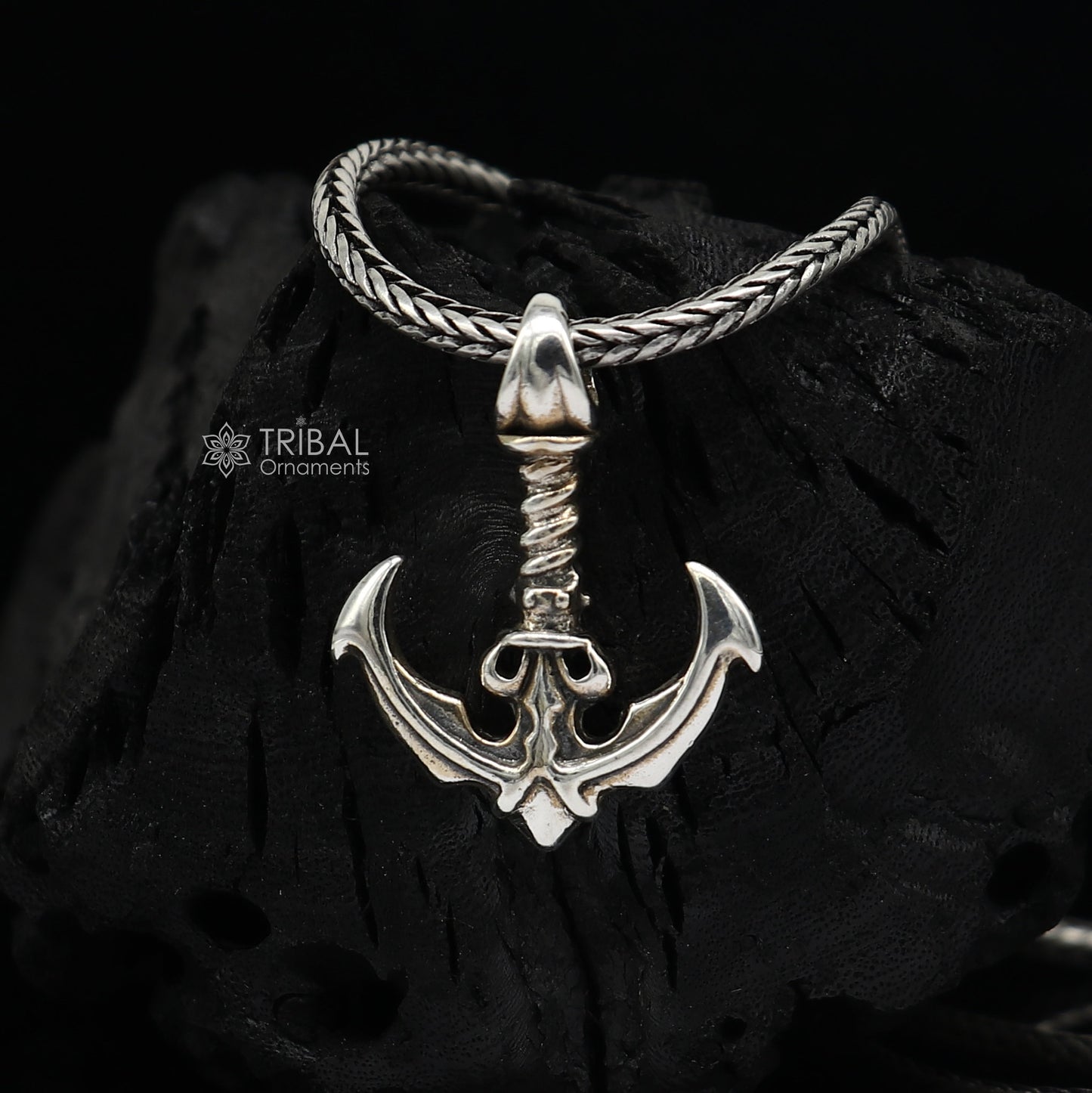 925 sterling silver unique design Anchor Sailor pendant wheat chain necklace locket best gifting jewelry Nsp714 - TRIBAL ORNAMENTS