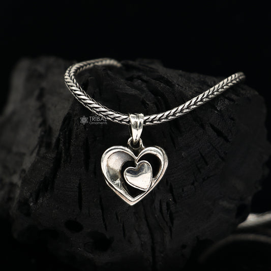 925 sterling silver unique design heart pendant necklace love pendant locket best gifting jewelry Nsp719 - TRIBAL ORNAMENTS