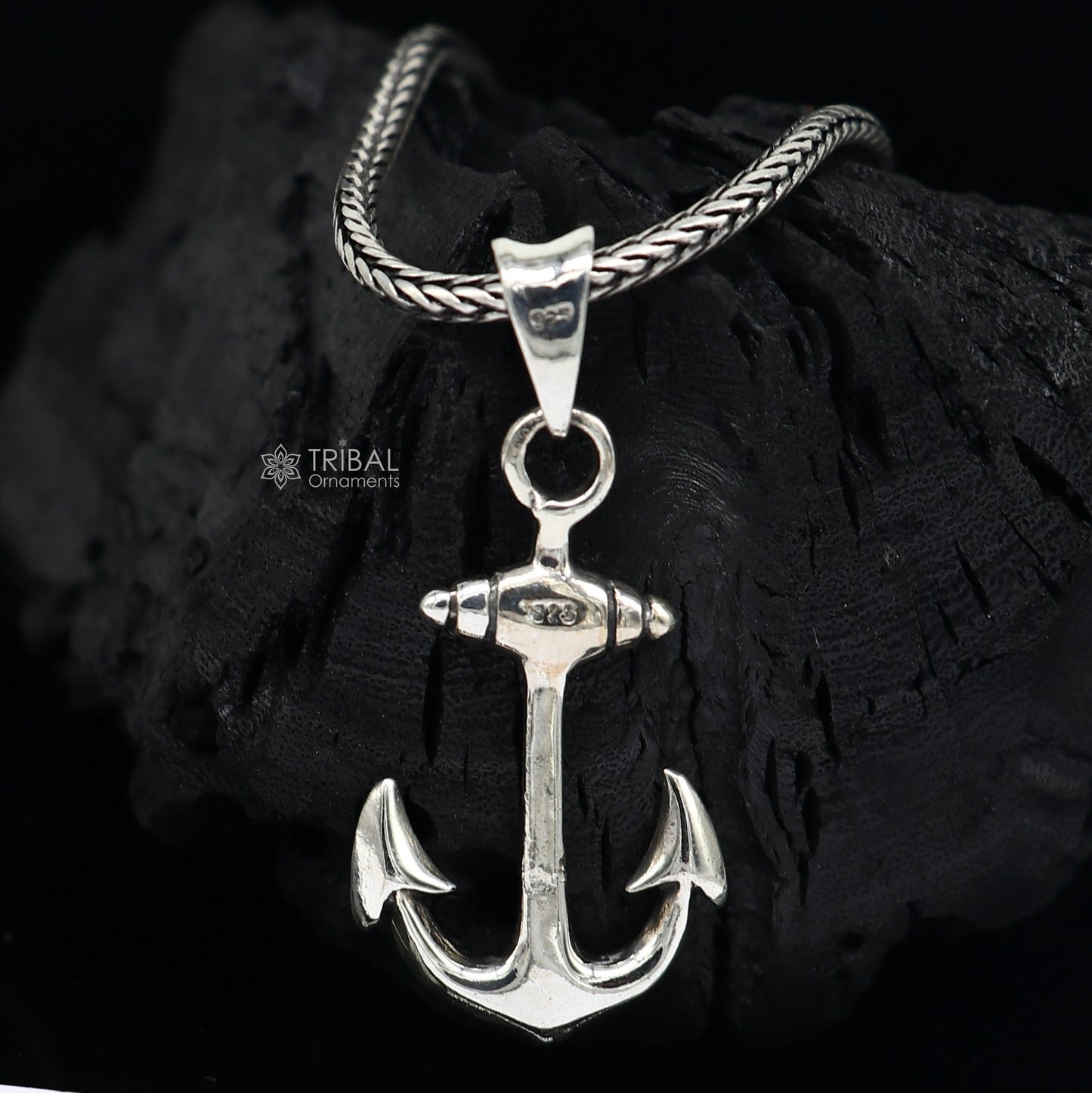 925 pure silver ANCHOR pendant best gifting pendant, wheat chain necklace locket best gifting delicate unisex  jewelry NSP738 - TRIBAL ORNAMENTS