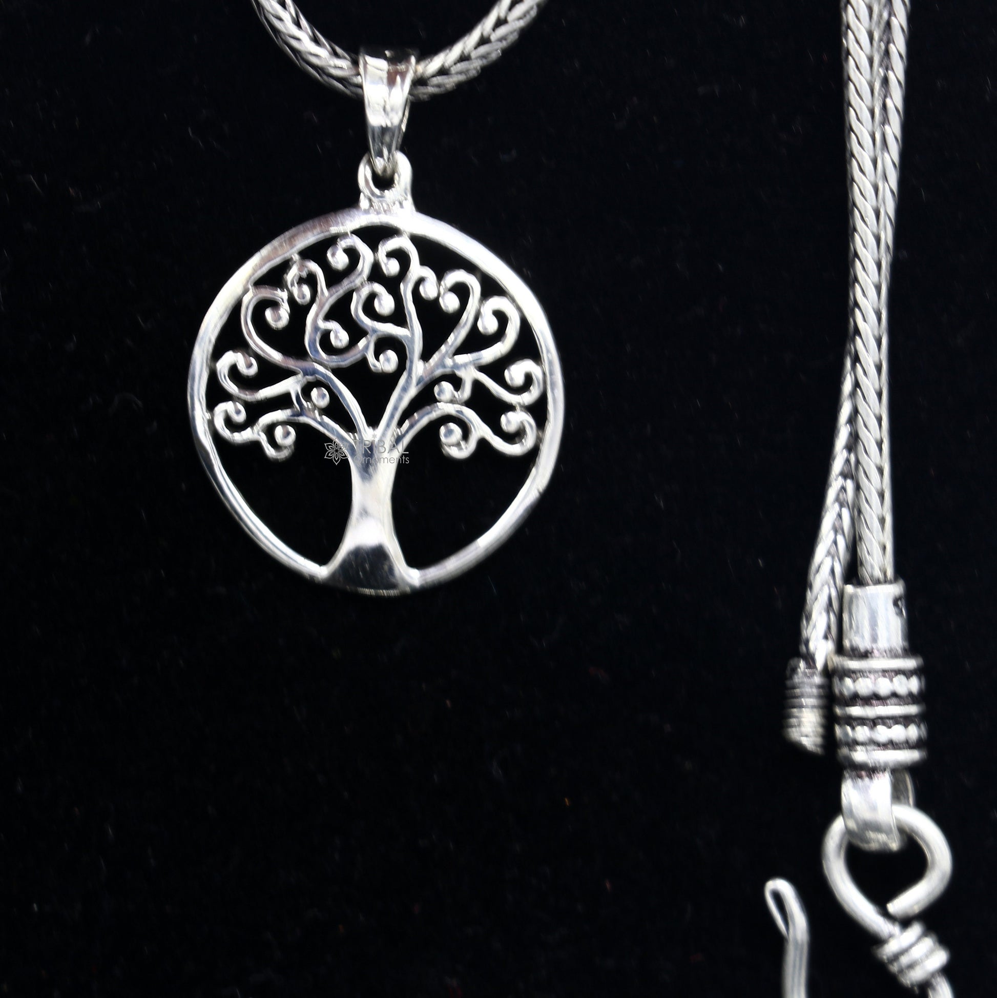 925 Sterling silver handmade unique TREE design peandant necklace best gifting jewelry from india nsp739 - TRIBAL ORNAMENTS