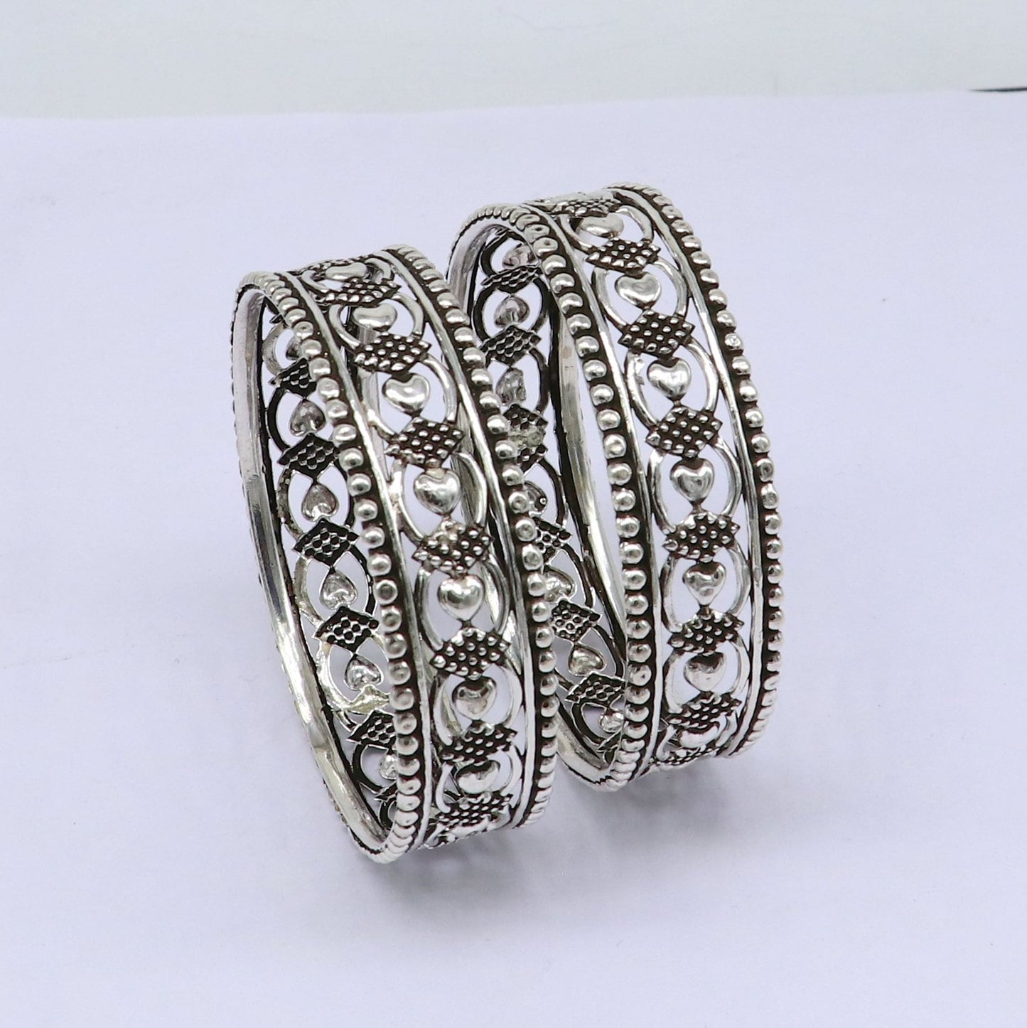 Exclusive 925 sterling silver amazing customized bangle bracelet kada , best brides gifting ethnic stylish tribal fashion jewelry nba396 - TRIBAL ORNAMENTS