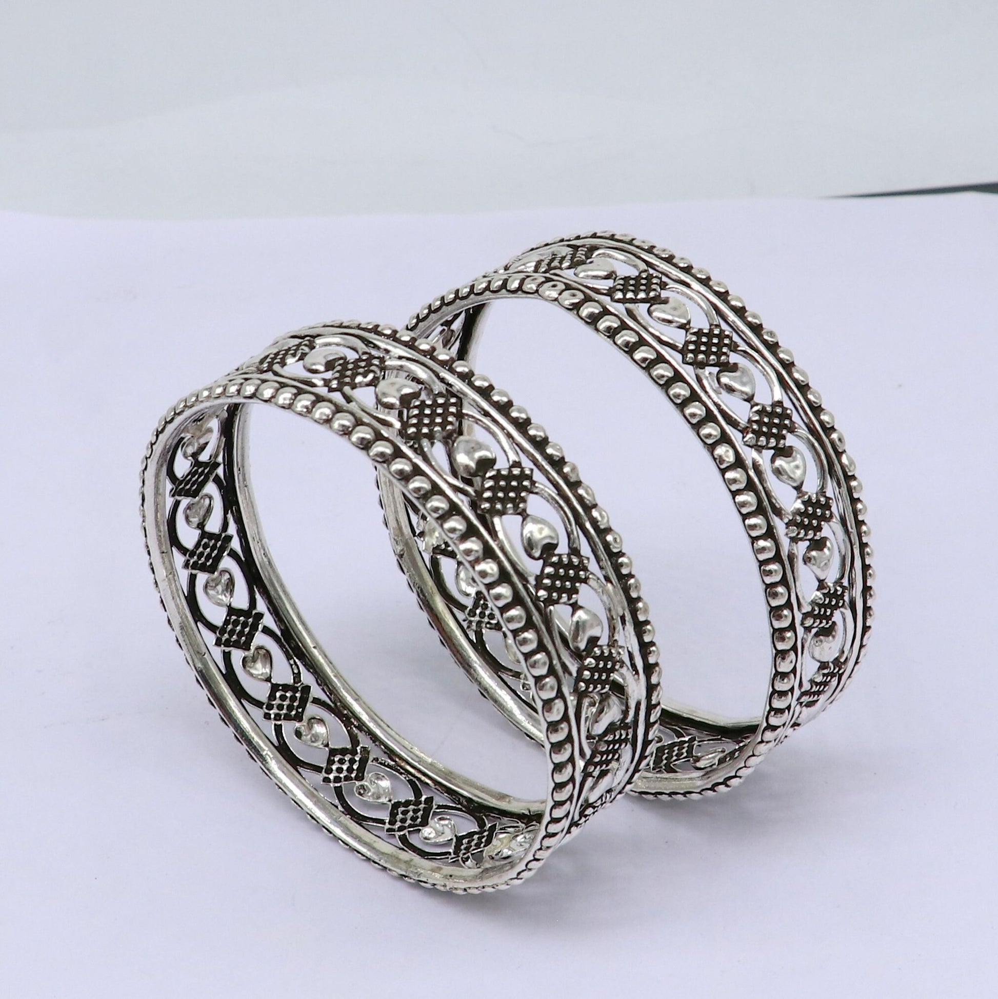 Exclusive 925 sterling silver amazing customized bangle bracelet kada , best brides gifting ethnic stylish tribal fashion jewelry nba396 - TRIBAL ORNAMENTS
