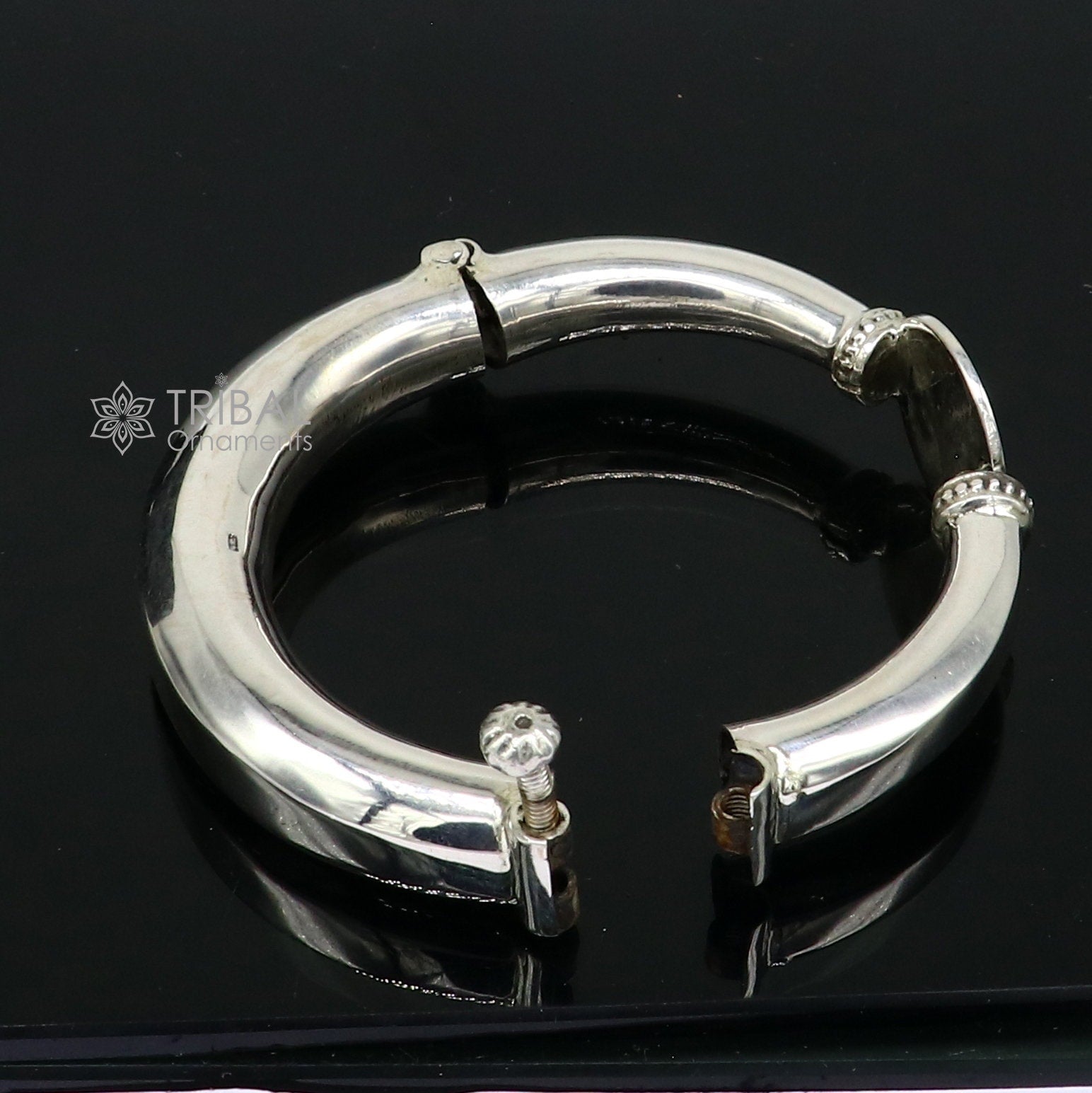 Unique vintage design 925 sterling silver vintage plain design handmade bangle bracelet kada cuff bracelet ethnic Banjara jewelry nsk731 - TRIBAL ORNAMENTS