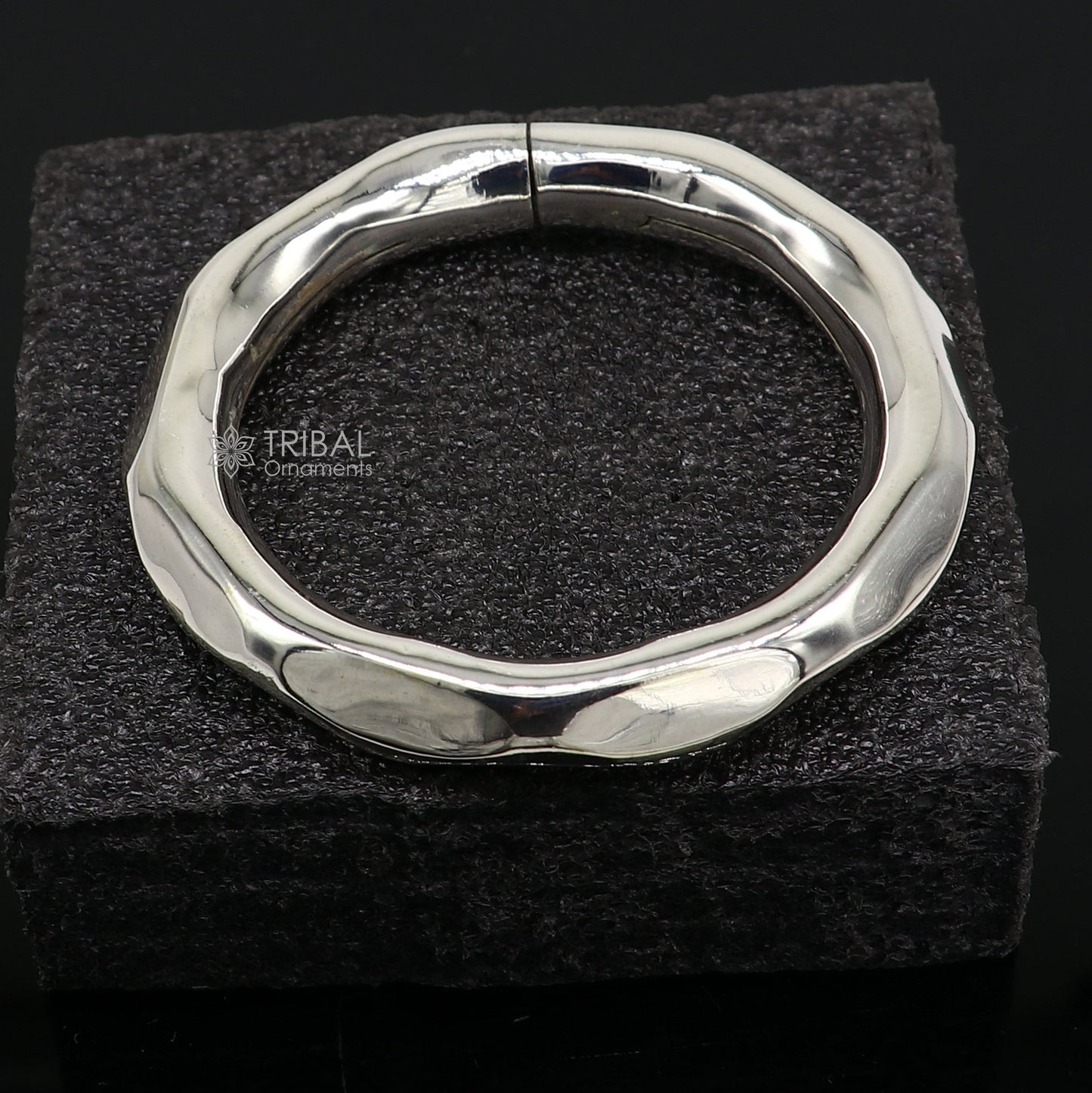 925 sterling silver plain shiny bright bangle bracelet kada, excellent gifting stylish fancy bangle men's or girls kada jewelry nsk746 - TRIBAL ORNAMENTS