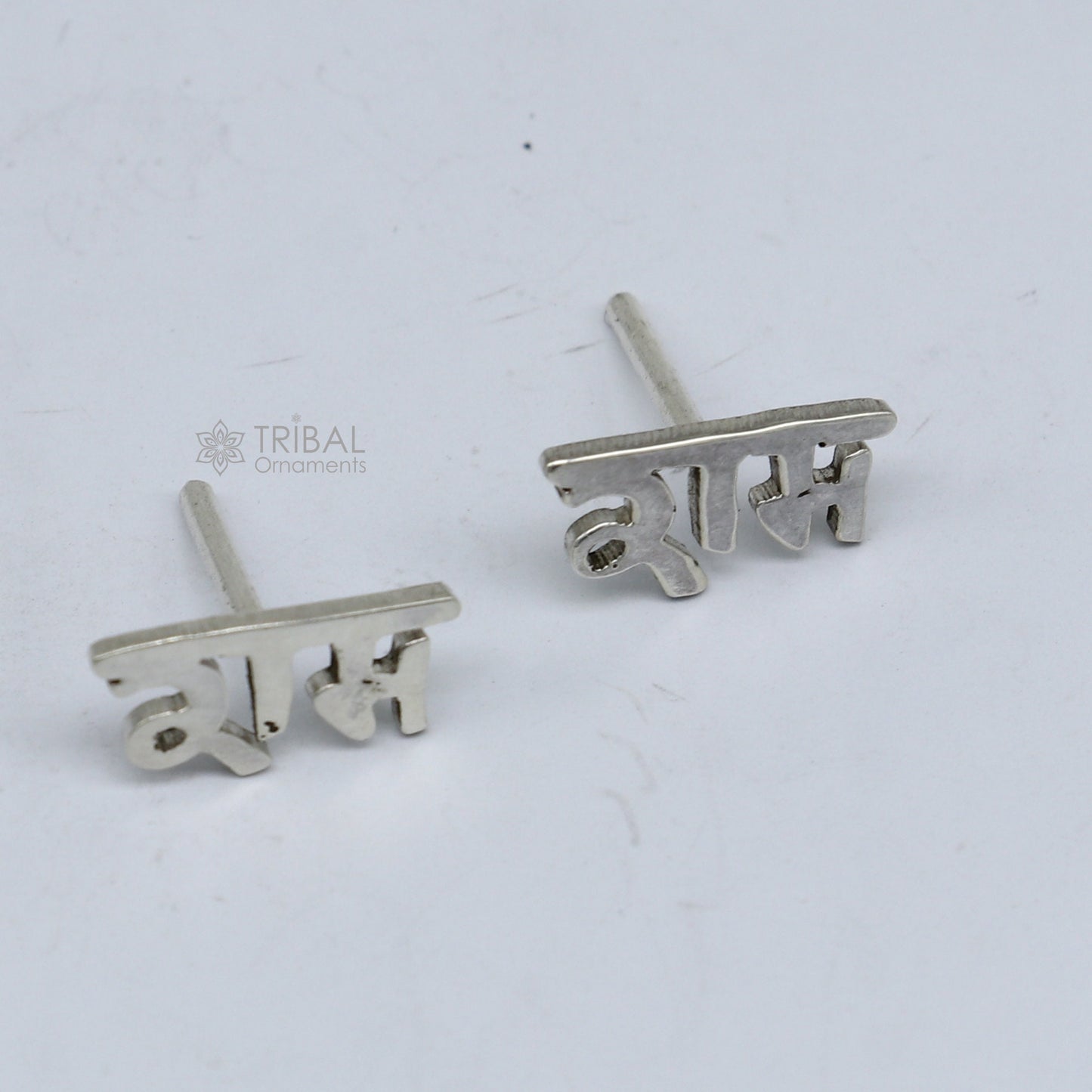 925 Sterling silver handmade Indian god lord Rama stud earring solid silver unisex jewelry from rajasthan india s1210 - TRIBAL ORNAMENTS