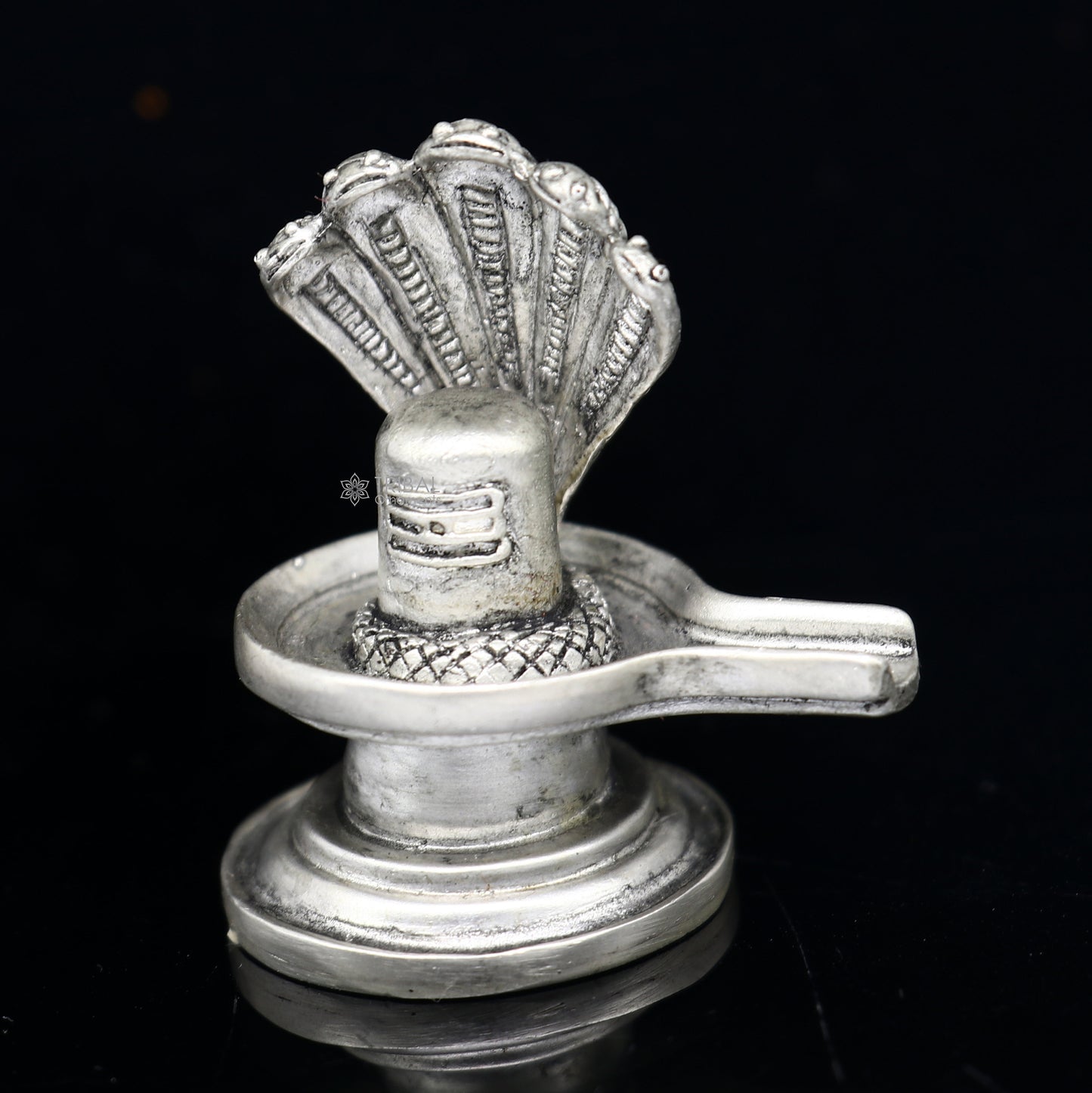 925 sterling silver lord Shiva lingam Jalheri/ jaladhari Divine Shiva lingam at home temple puja worshipping article from India art655 - TRIBAL ORNAMENTS
