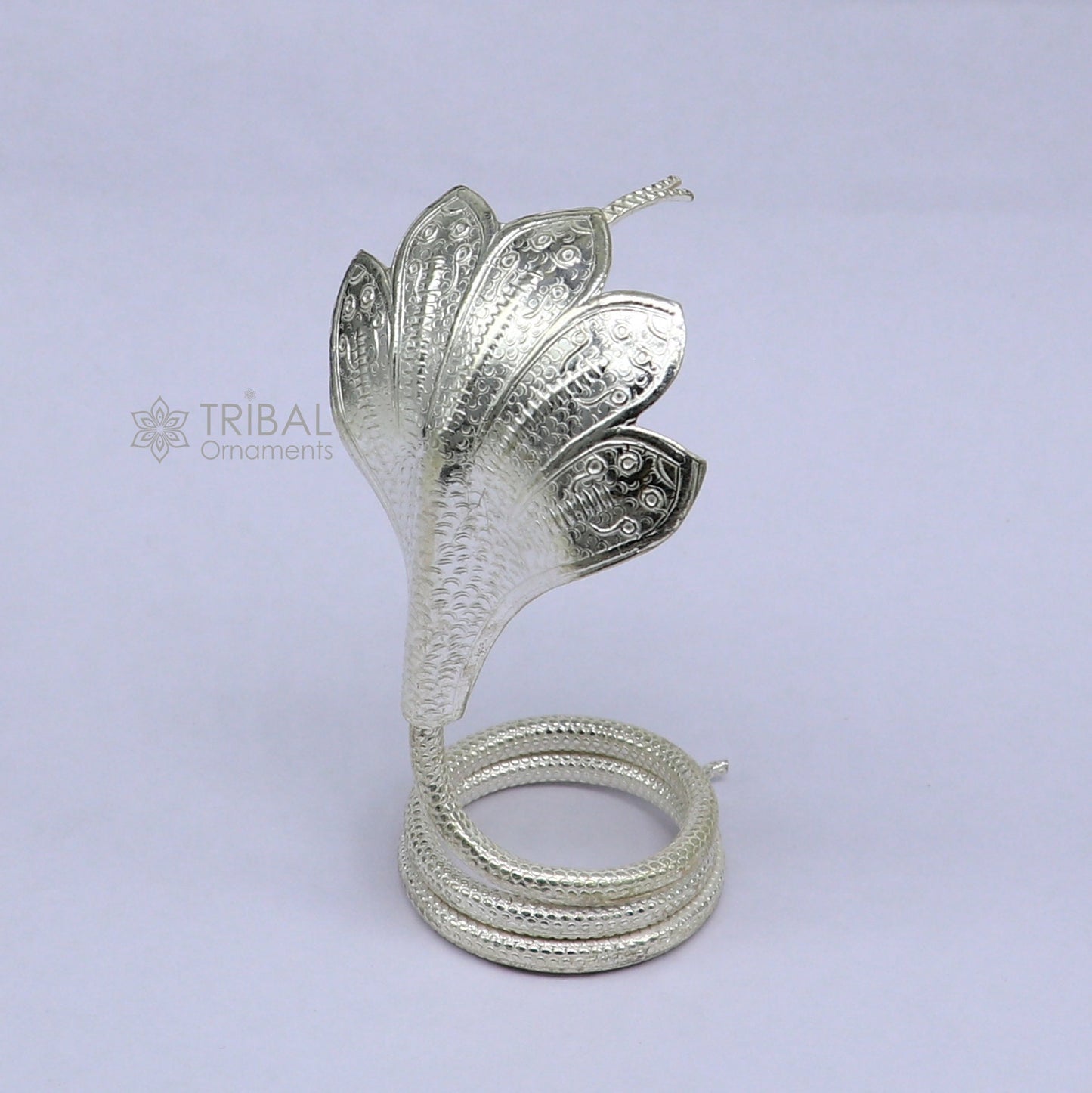 925 sterling silver solid divine panchmukhi Sheshnag, wonderful shiva snake amazing puja articles or utensils for home or temple su1164 - TRIBAL ORNAMENTS