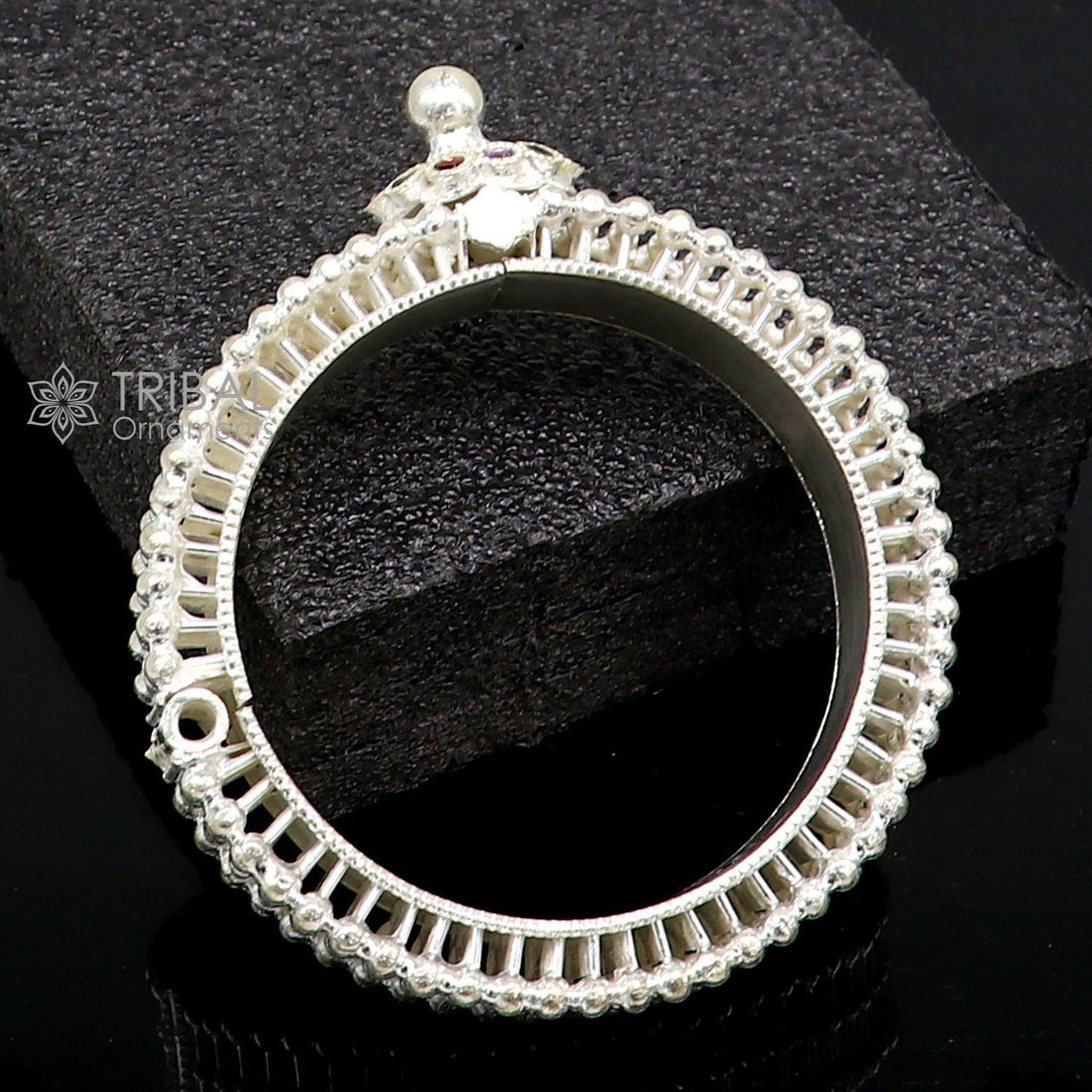 Indian Traditional cultural design trendy 925 sterling silver handmade cuff kada bracelet amazing vintage design brides bangle cuff186 - TRIBAL ORNAMENTS