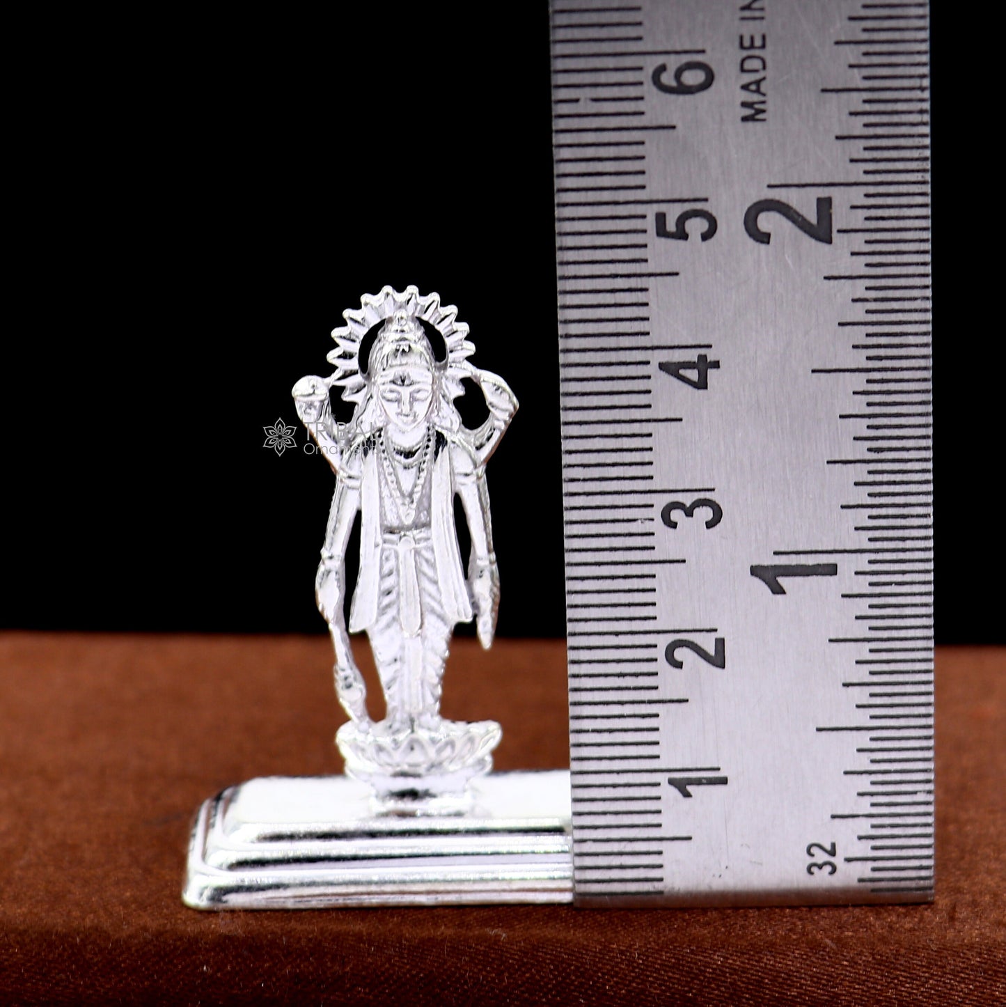 Divine sterling silver handmade Lord Vishnu Standing statue or Narayana figurine Murti , amazing Stunning puja worshipping  figurine art664 - TRIBAL ORNAMENTS