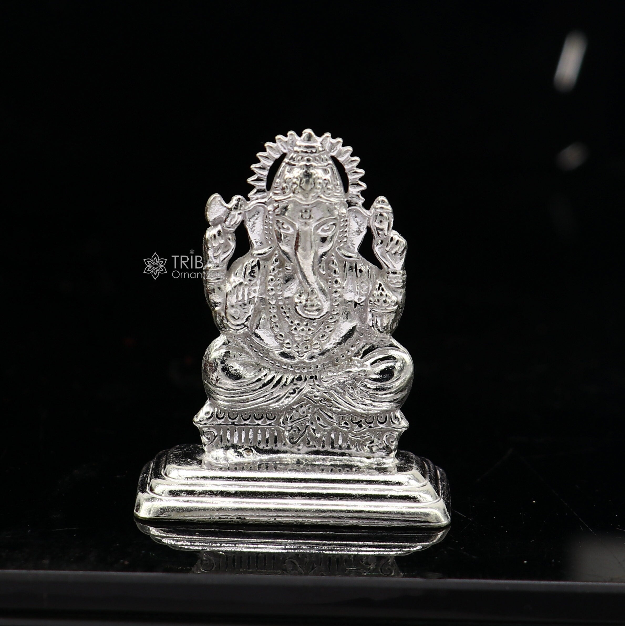 Ganesh idol for home decor brass lord ganesha statue murti pooja room –  Antiq Decor