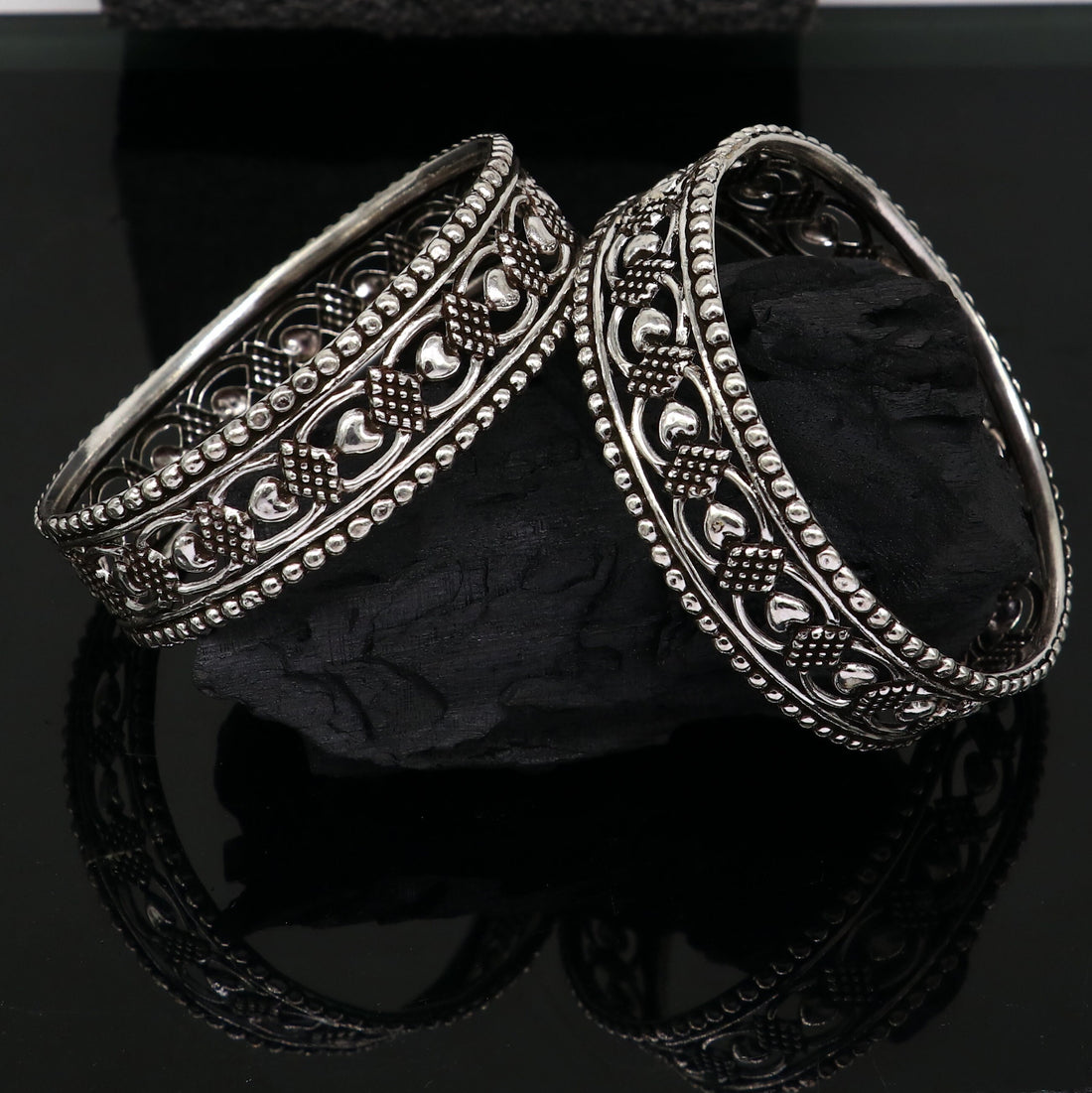 Exclusive 925 sterling silver amazing customized bangle bracelet kada , best brides gifting ethnic stylish tribal fashion jewelry nba396 - TRIBAL ORNAMENTS