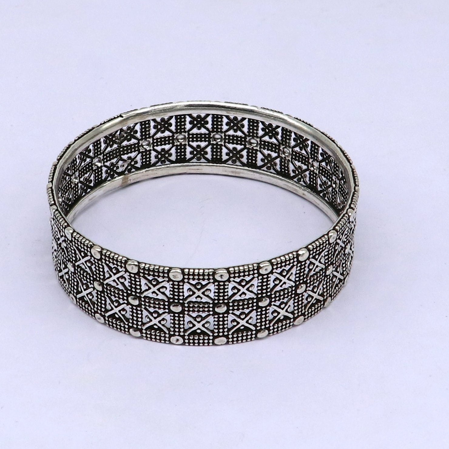 Exclusive 925 sterling silver amazing customized bangle bracelet kada , best brides gifting ethnic stylish tribal fashion jewelry nba397 - TRIBAL ORNAMENTS