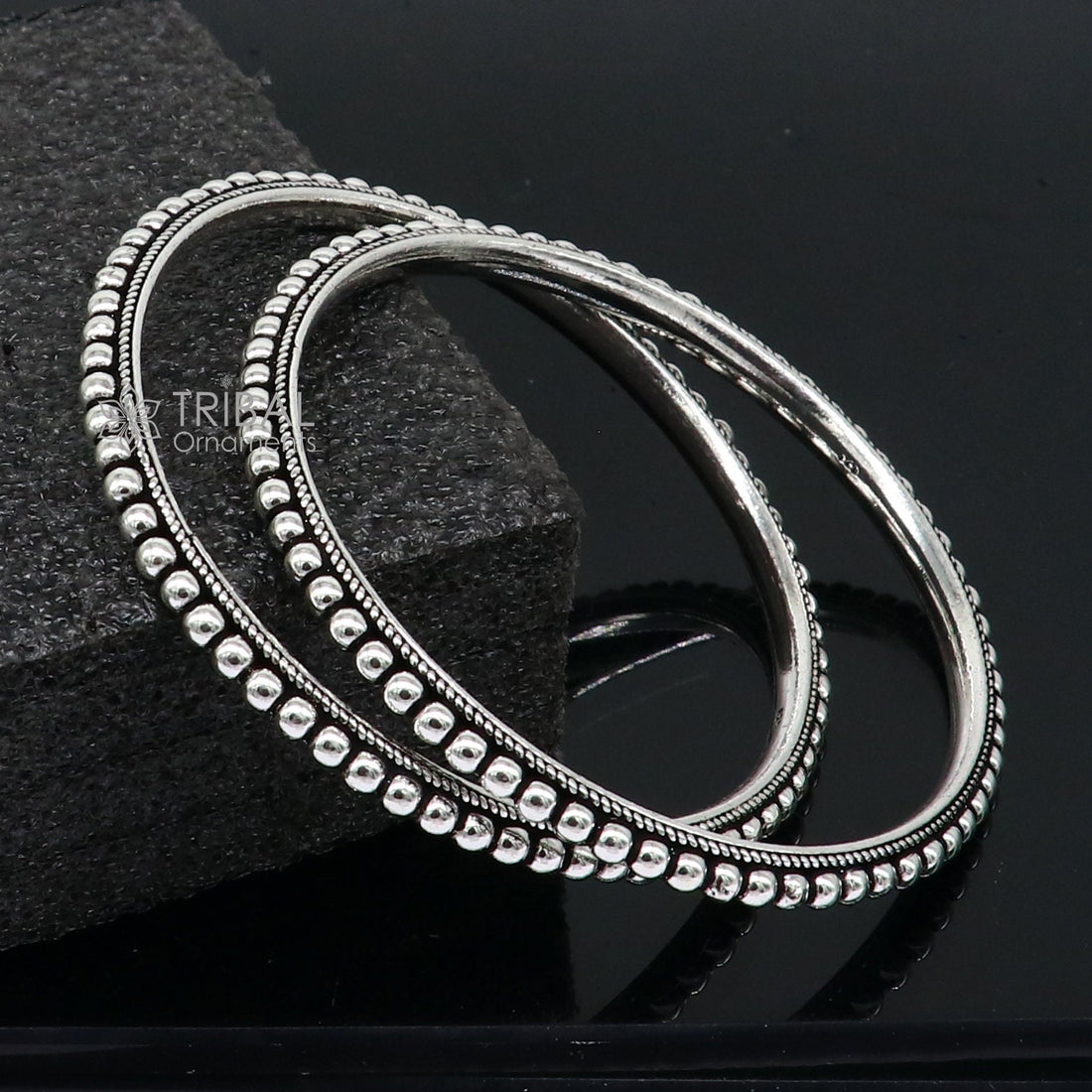 Silver ball bangle