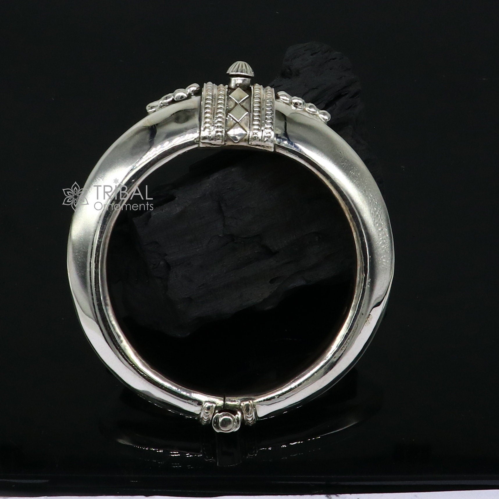 925 sterling silver vintage plain design handmade bangle bracelet kada cuff bracelet ethnic Banjara jewelry nsk0732 - TRIBAL ORNAMENTS