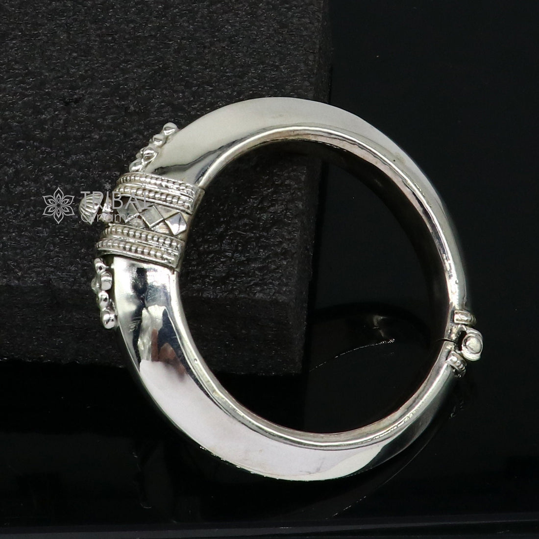 925 sterling silver vintage plain design handmade bangle bracelet kada cuff bracelet ethnic Banjara jewelry nsk0732 - TRIBAL ORNAMENTS