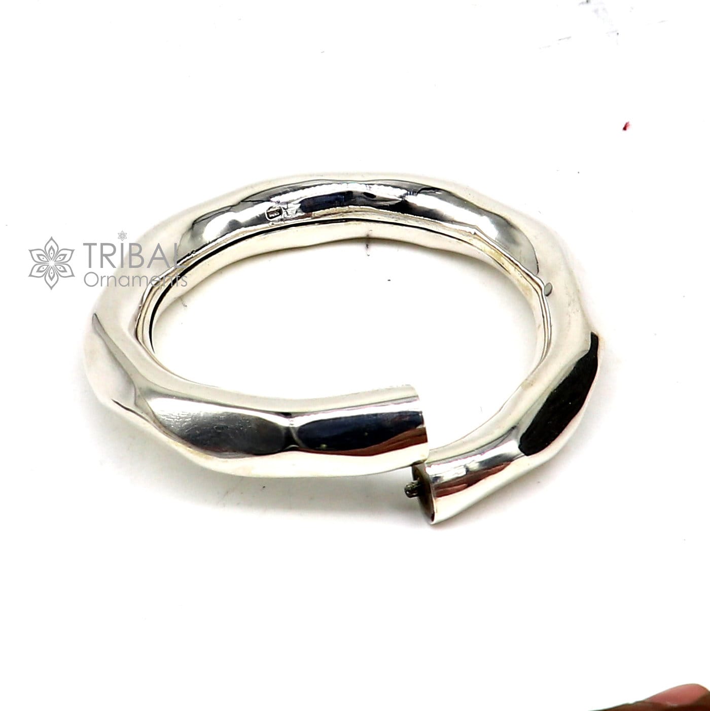 925 sterling silver plain shiny bright bangle bracelet kada, excellent gifting stylish fancy bangle men's or girls kada jewelry nsk746 - TRIBAL ORNAMENTS