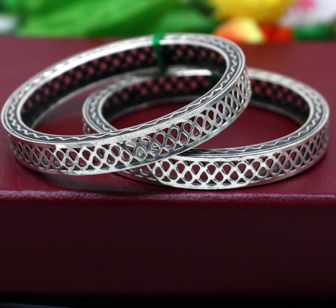 Exclusive functional 925 sterling silver unique style handmade bangle bracelet , best brides collection wedding NAVRATRI jewelry nba402 - TRIBAL ORNAMENTS