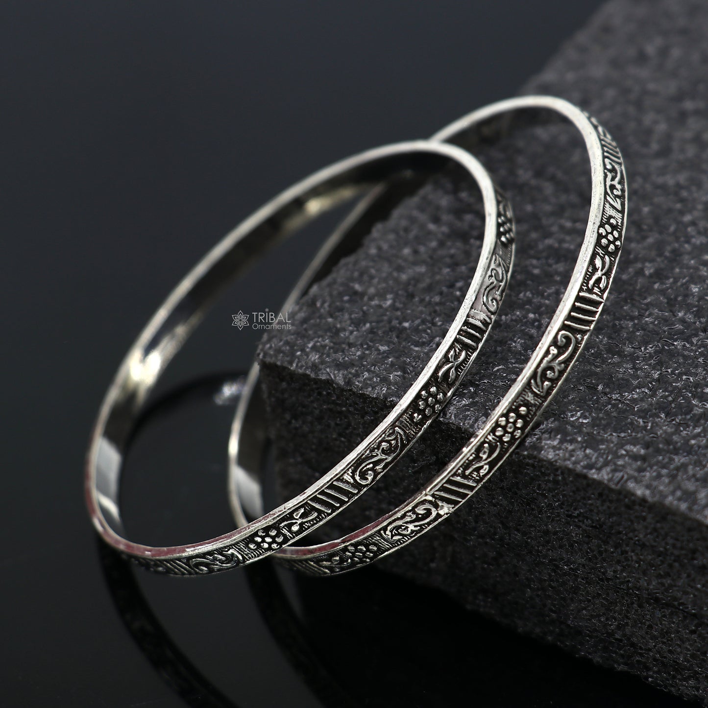 925 sterling silver unique style handmade stylish trendy bangle bracelet , best brides collection wedding NAVRATRI jewelry nba403 - TRIBAL ORNAMENTS