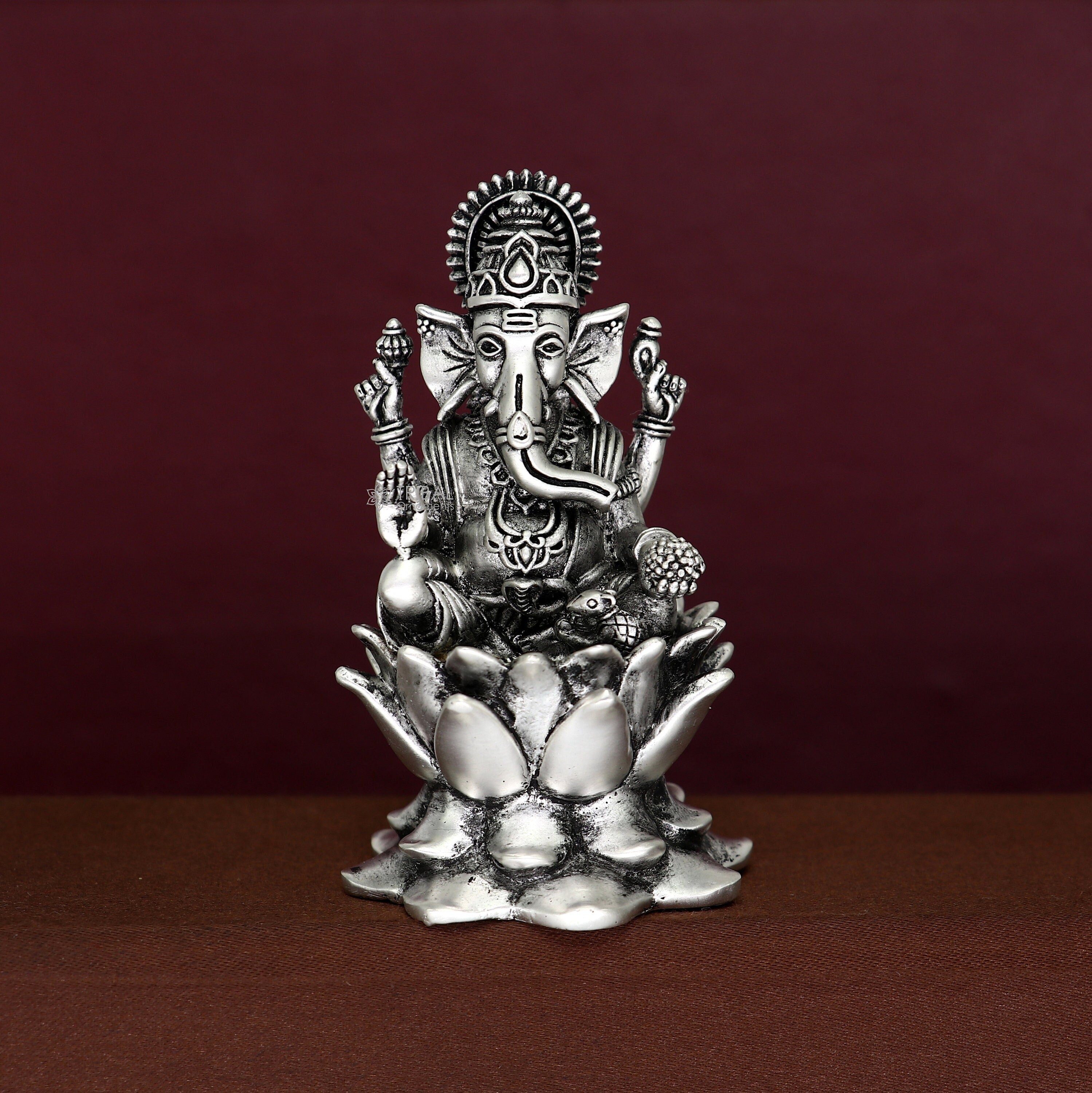 Buy 925 Sterling Silver Idol Lord Ganesha, Pooja Puja Articles, Indian Silver  Idols, Handcrafted Ganesh Statue Sculpture Diwali Puja Gift Art05 Online in  India - Etsy