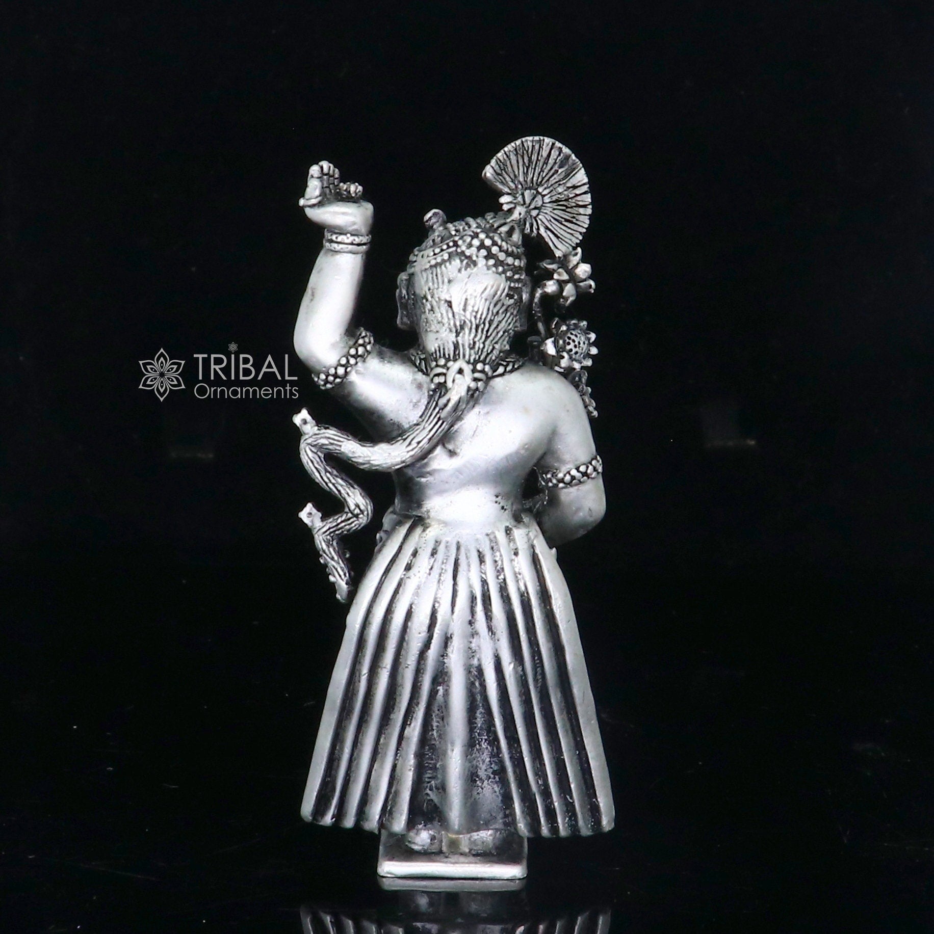 ARTVARKO Brass Krishna Bhagwan Idol Statue Murti Gift for Home Mandir Decor  God Deity Lord Religious Marriage Gift Multicolor Stone Work Height 12 Inch