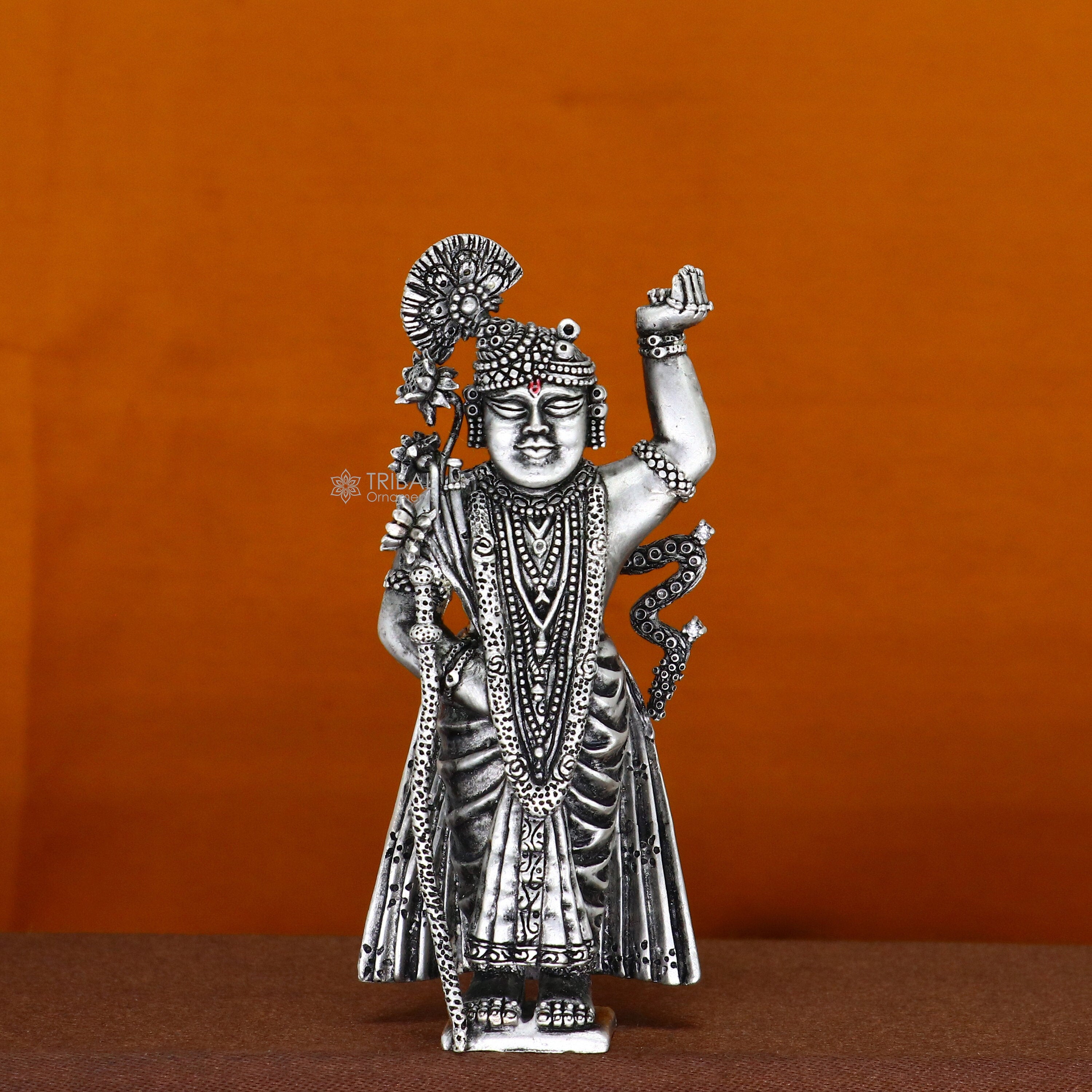 Amazon.com: Hindu Idol Lord Krishna Statue- 3.7”H Handmade Standing Krishna  Murti Playing Flute with Cow for Home Office Mandir Temple Altar Shrine  Pooja Item Diwali Puja Gifts : Home & Kitchen