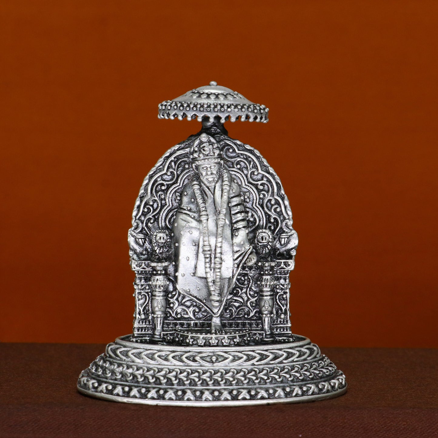 925 sterling silver handmade Divine Hindu idol deity SIRDI Sai Baba statue divine Statue Sculpture figurine puja article gifting art702 - TRIBAL ORNAMENTS