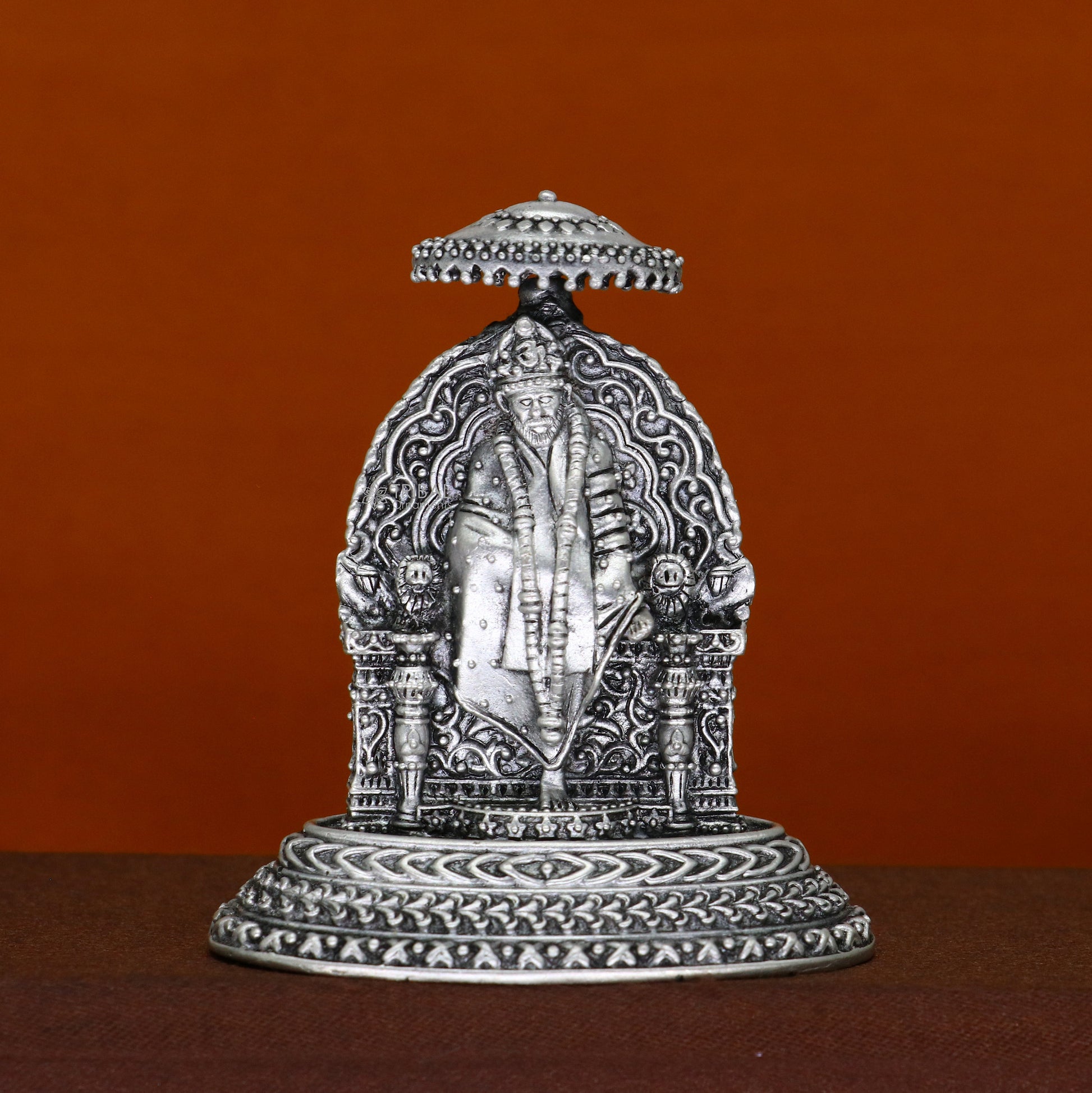 925 sterling silver handmade Divine Hindu idol deity SIRDI Sai Baba statue divine Statue Sculpture figurine puja article gifting art702 - TRIBAL ORNAMENTS