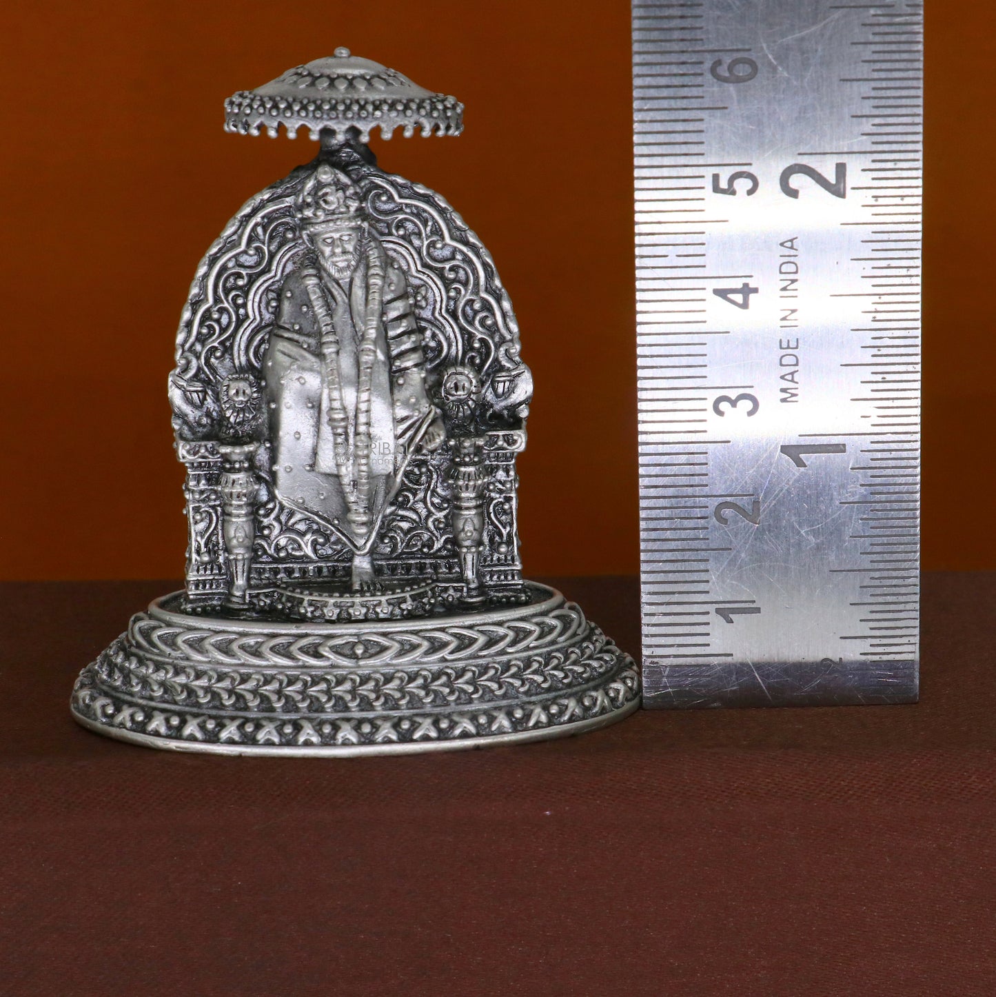 925 sterling silver handmade Divine Hindu idol deity SIRDI Sai Baba statue divine Statue Sculpture figurine puja article gifting art702 - TRIBAL ORNAMENTS