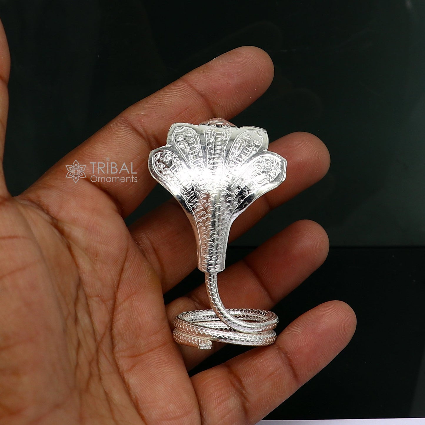 925 sterling silver solid divine panchmukhi Sheshnag, wonderful shiva snake amazing puja articles or utensils for home or temple su1165 - TRIBAL ORNAMENTS