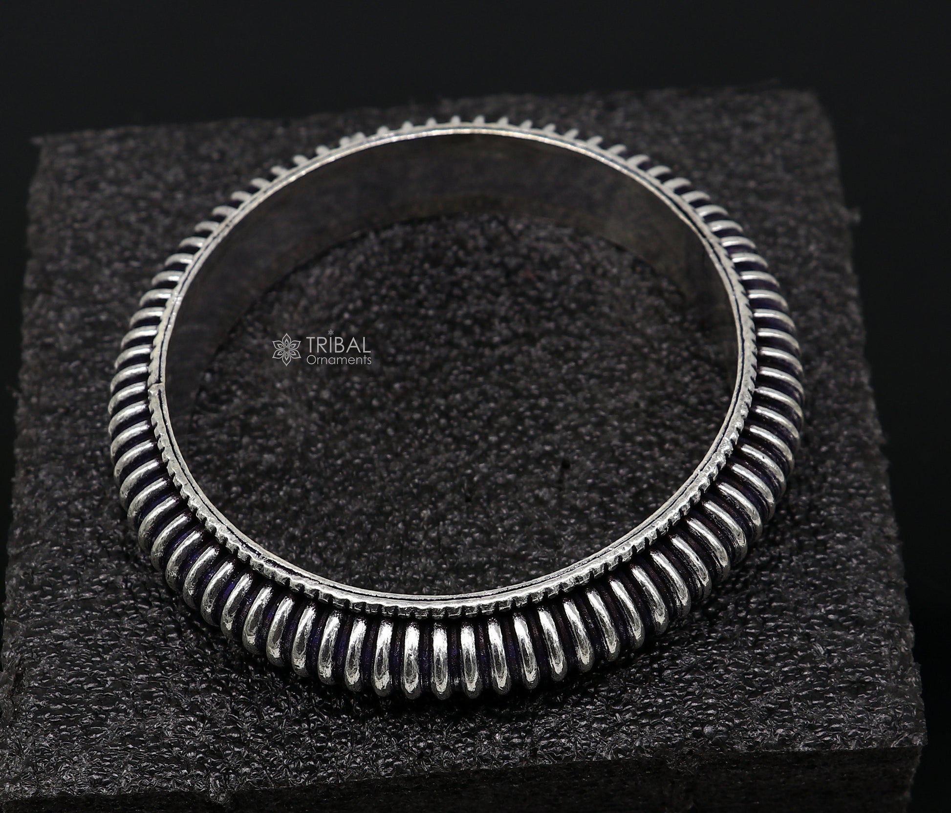 925 Sterling silver handmade modern trendy cultural bangle bracelet kada unisex personalized  functional tribal jewelry nsk750 - TRIBAL ORNAMENTS