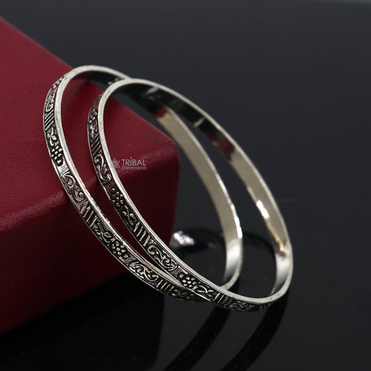 925 sterling silver unique style handmade stylish trendy bangle bracelet , best brides collection wedding NAVRATRI jewelry nba403 - TRIBAL ORNAMENTS