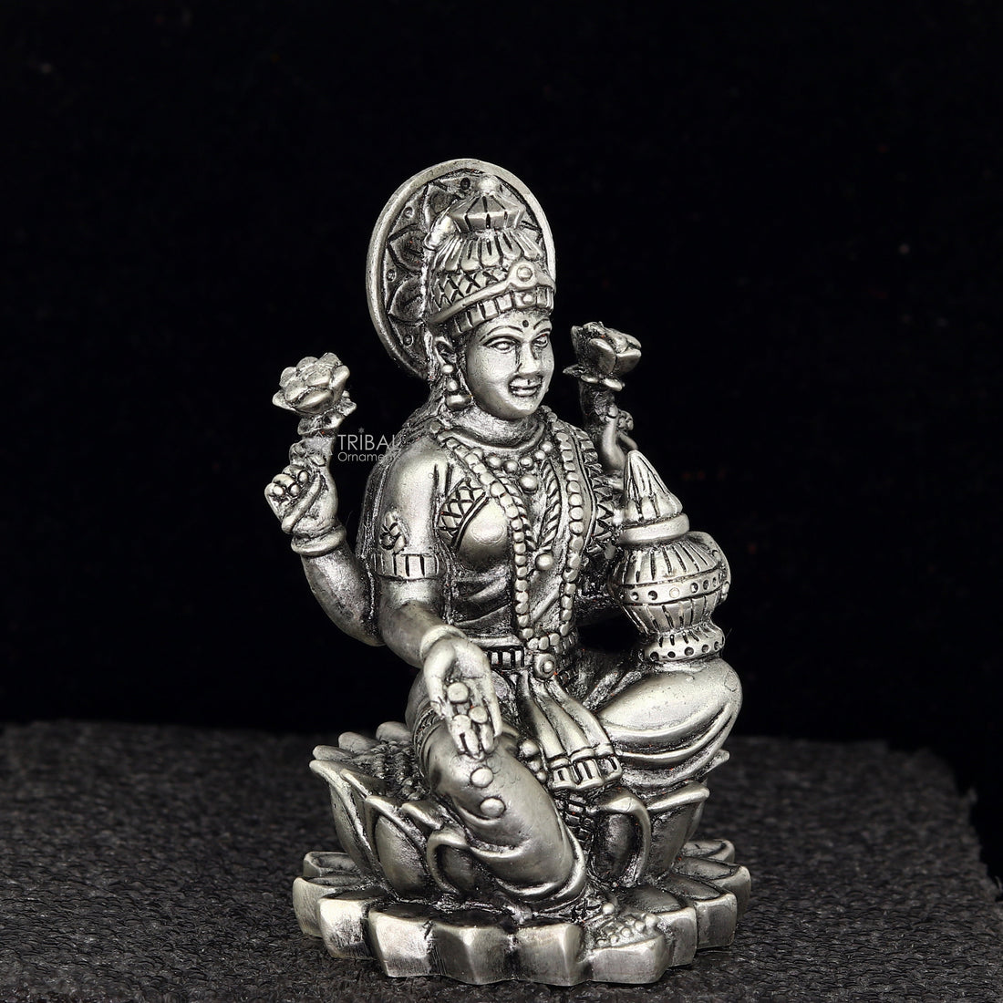 2.5" Goddess Lakshmi Divine statue figurine for puja,best way for Diwali festival puja or worshipping for wealth and prosperity art667 - TRIBAL ORNAMENTS