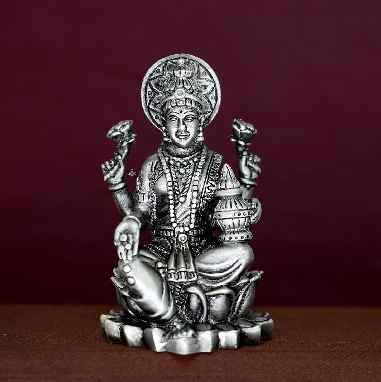 2.5" Goddess Lakshmi Divine statue figurine for puja,best way for Diwali festival puja or worshipping for wealth and prosperity art667 - TRIBAL ORNAMENTS