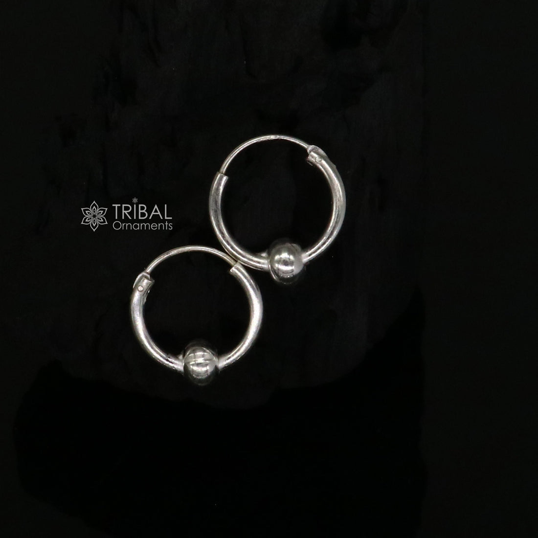 Plain Cultural new fancy stylish small  925 sterling silver handmade hoops earrings bali ,pretty gifting bali tribal jewelry india s1219 - TRIBAL ORNAMENTS