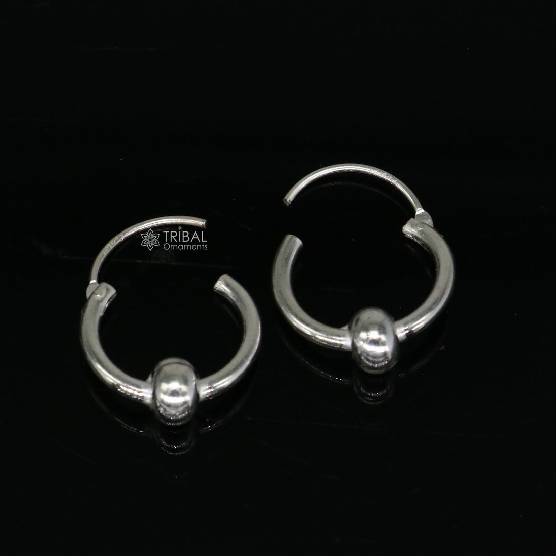 Plain Cultural new fancy stylish small  925 sterling silver handmade hoops earrings bali ,pretty gifting bali tribal jewelry india s1219 - TRIBAL ORNAMENTS