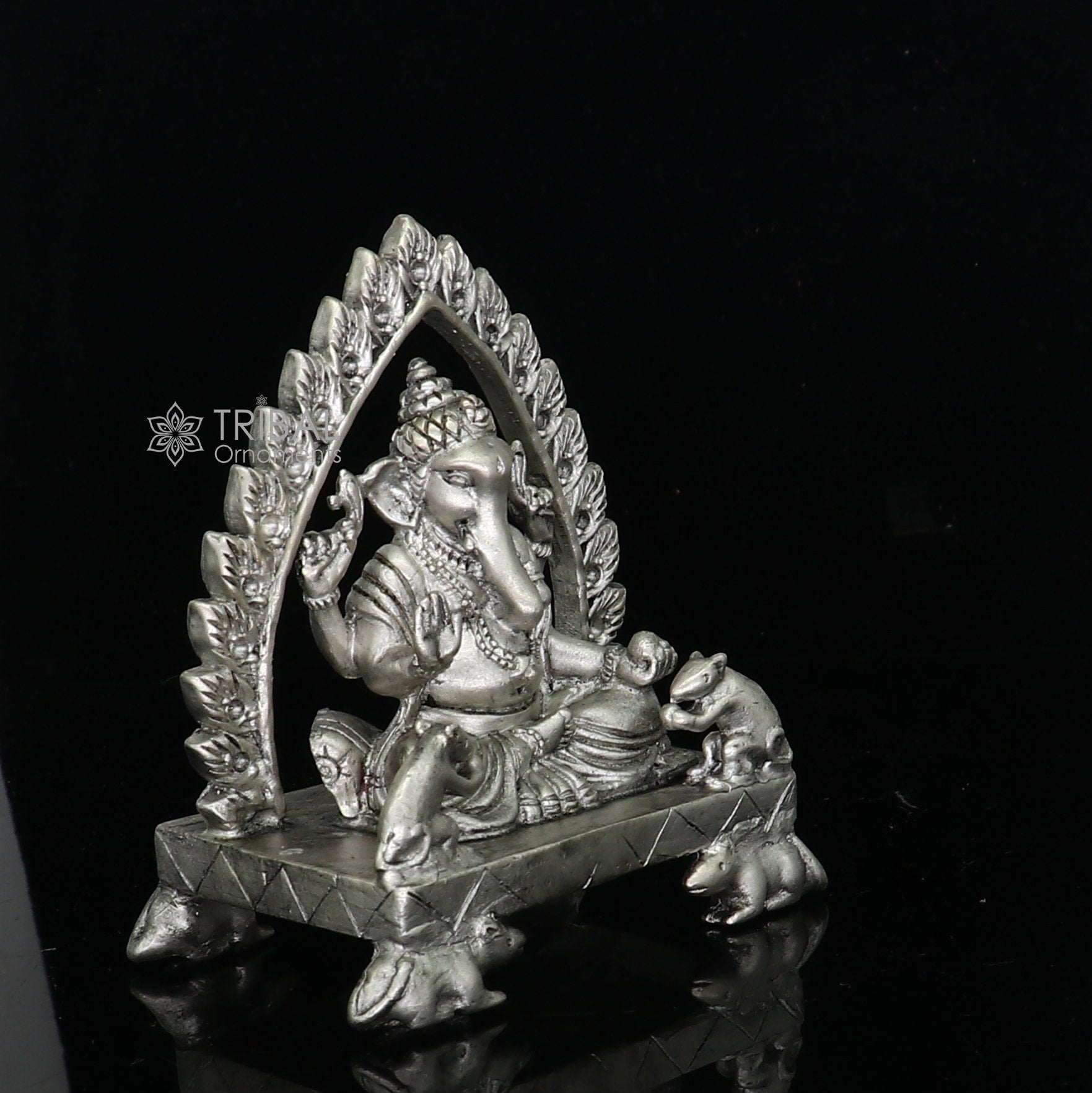 Buy 925 Sterling Silver Lord Ganesh Idol, Pooja Articles, Indian Silver  Idols, Handcrafted Lord Ganesh Statue Sculpture, Diwali Puja Gift Art175  Online in India - Etsy