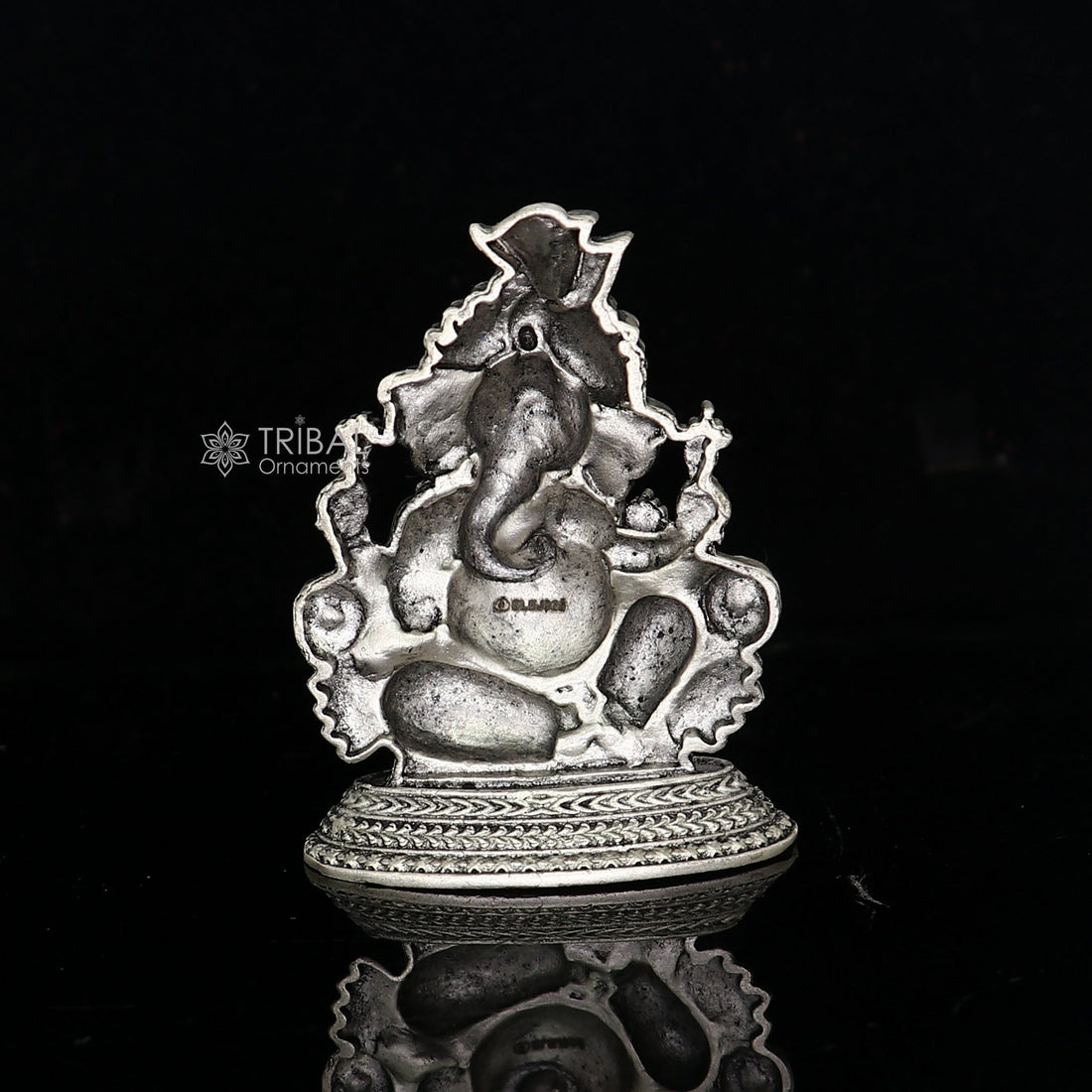 2.0" Divine 925 Sterling silver Lord Ganesh Idol, Pooja Articles, Silver Idols Figurine Ganesha statue sculpture Diwali puja gift art674 - TRIBAL ORNAMENTS