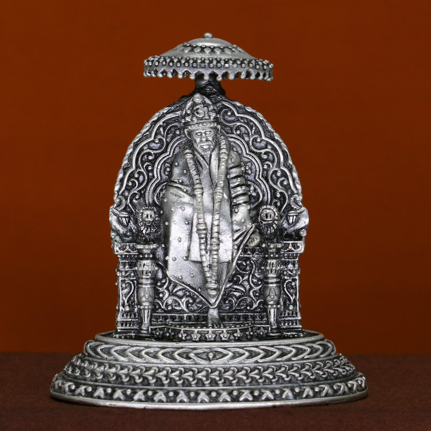 925 sterling silver handmade Divine Hindu idol deity SIRDI Sai Baba statue divine Statue Sculpture figurine puja article gifting art702 - TRIBAL ORNAMENTS