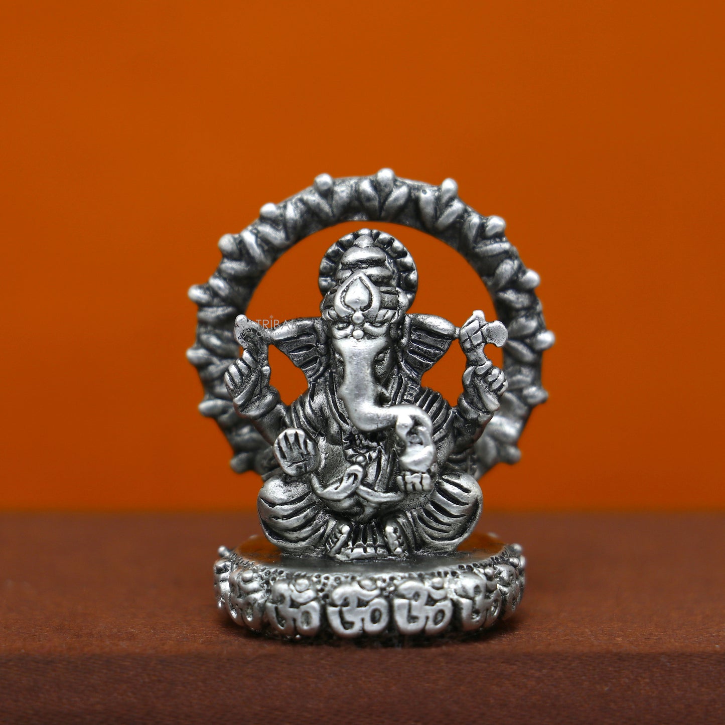 Divine 1.2" 925 Sterling silver God Ganesha statue puja article figurine, Diwali puja Divine silver article of prosperity& wealth art713 - TRIBAL ORNAMENTS
