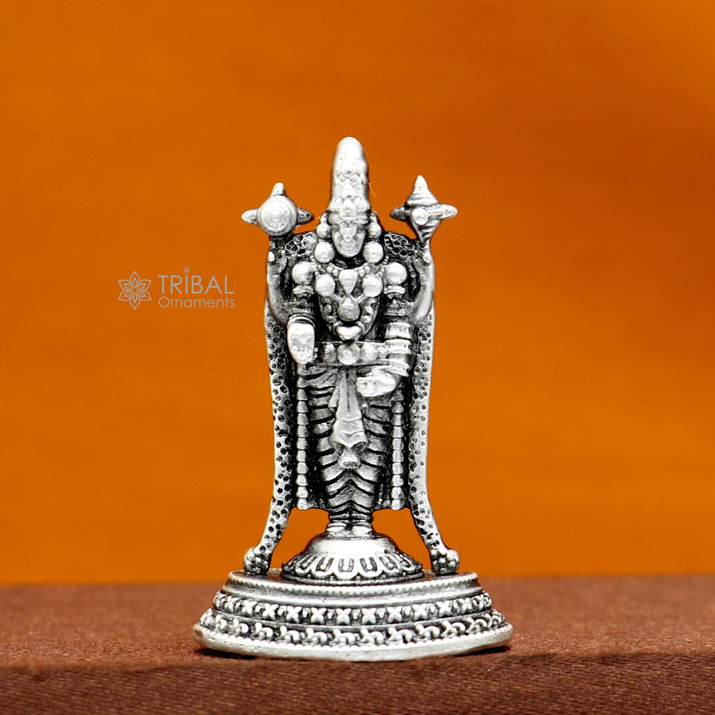 4cm 925 sterling silver stylish divine Venkateswara idol tirupati balaji statue sculpture figurine amazing crafted statue gift art734 - TRIBAL ORNAMENTS