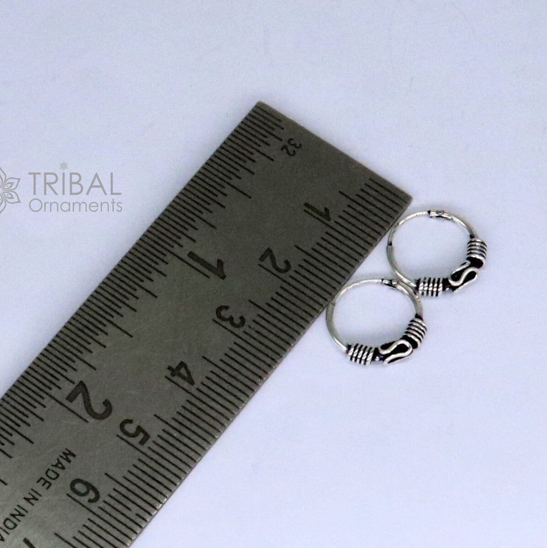 Amazing Cultural new fancy stylish small  925 sterling silver handmade hoops earrings bali ,pretty gifting bali tribal jewelry india s1217 - TRIBAL ORNAMENTS